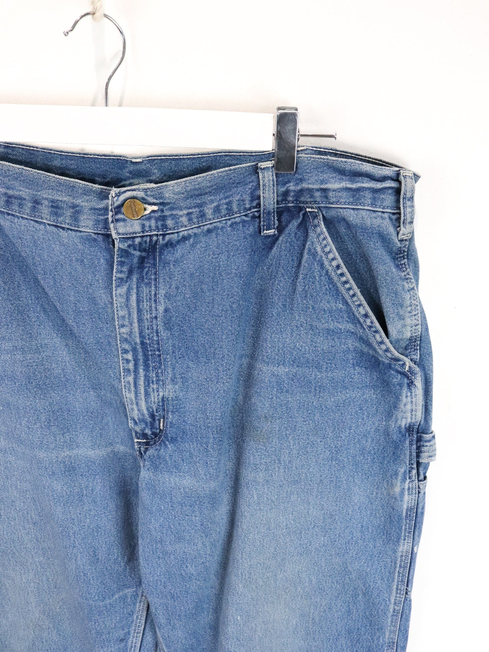Vintage Carhartt Denim Jeans Mens 38 x 34 Blue Carpenters