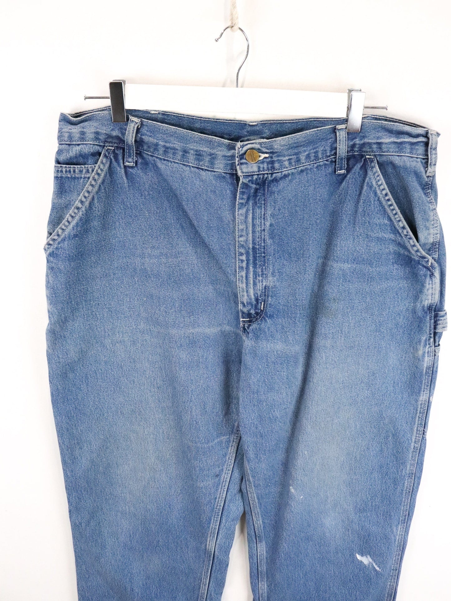 Vintage Carhartt Denim Jeans Mens 38 x 34 Blue Carpenters