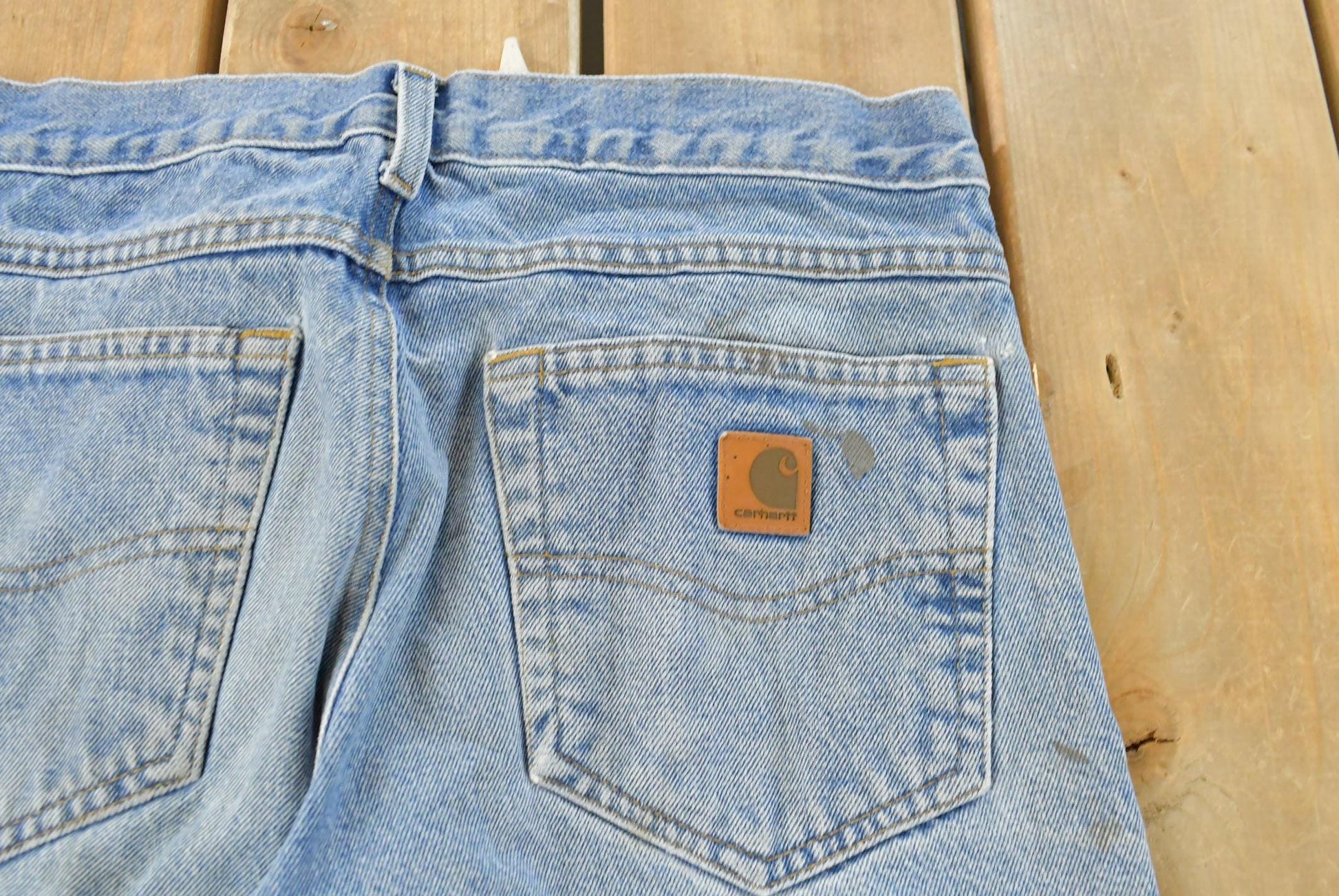 Vintage Carhartt Distressed Carpenter Denim Jeans Men's 30 x  31 from propervintagecanada