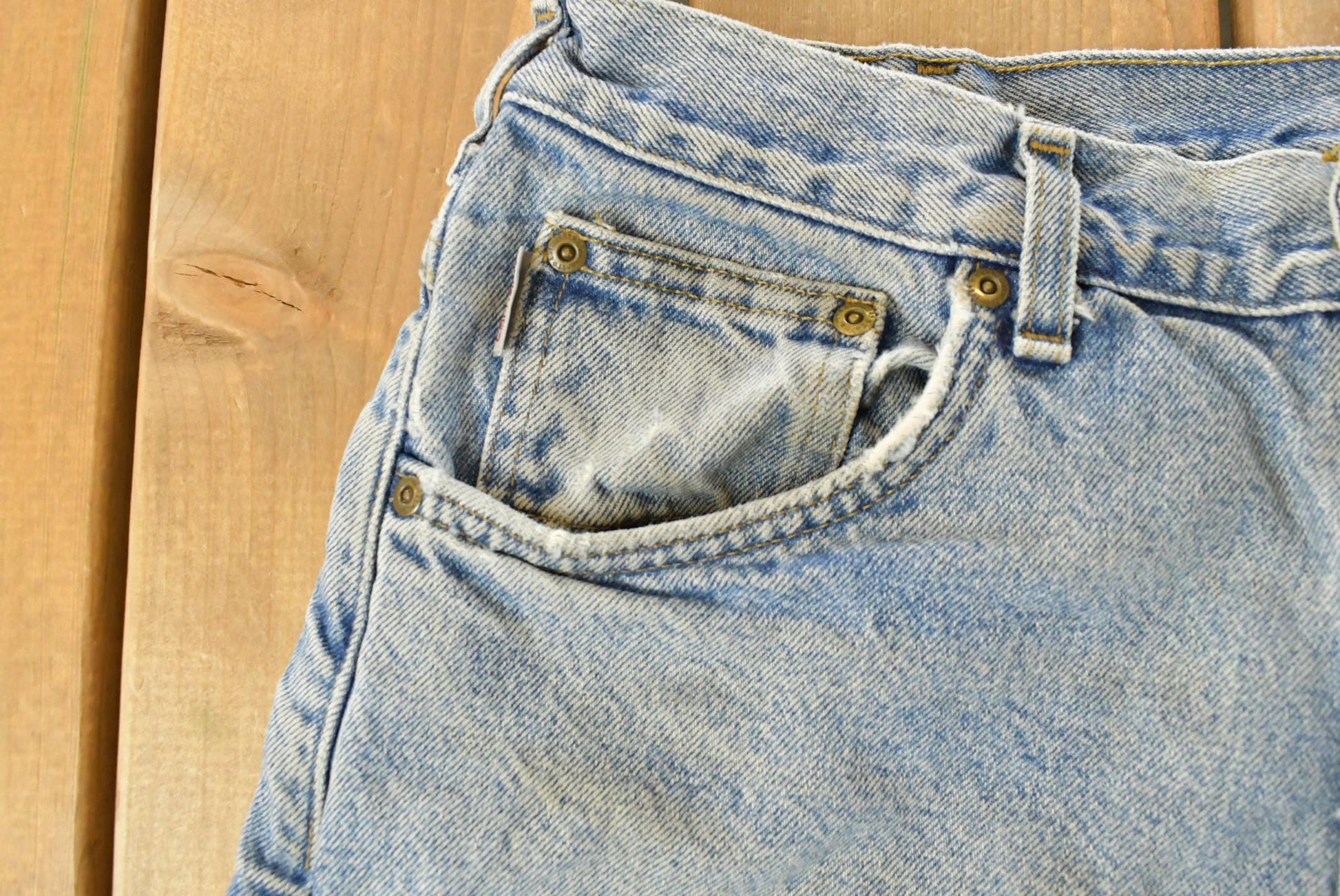 Vintage Carhartt Flannel Lined Denim Jeans, Men's 33x33, Distressed Workwear from propervintagecanada