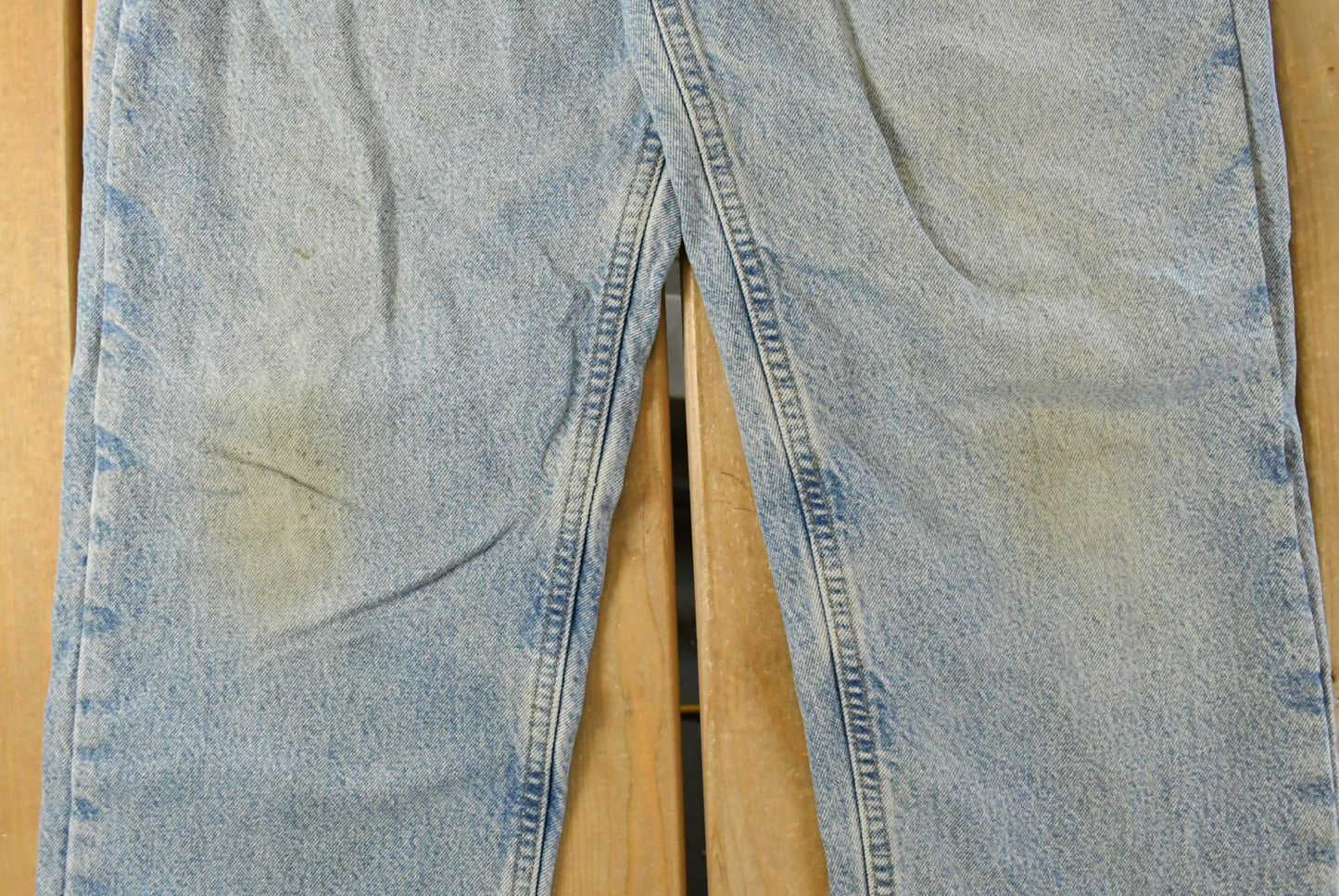 Vintage Carhartt Flannel Lined Denim Jeans, Men's 33x33, Distressed Workwear from propervintagecanada