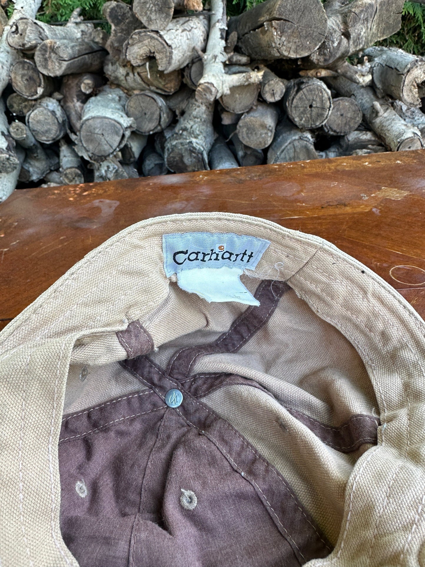 Vintage Carhartt Hat Adult M/L Beige Fitted from propervintagecanada