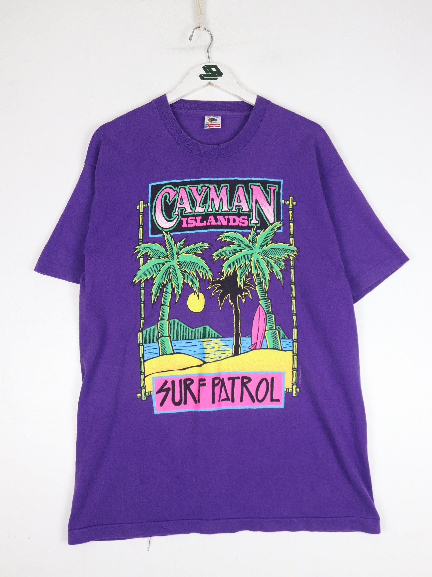 Vintage Cayman Islands T Shirt Mens XL Purple 90s from propervintagecanada