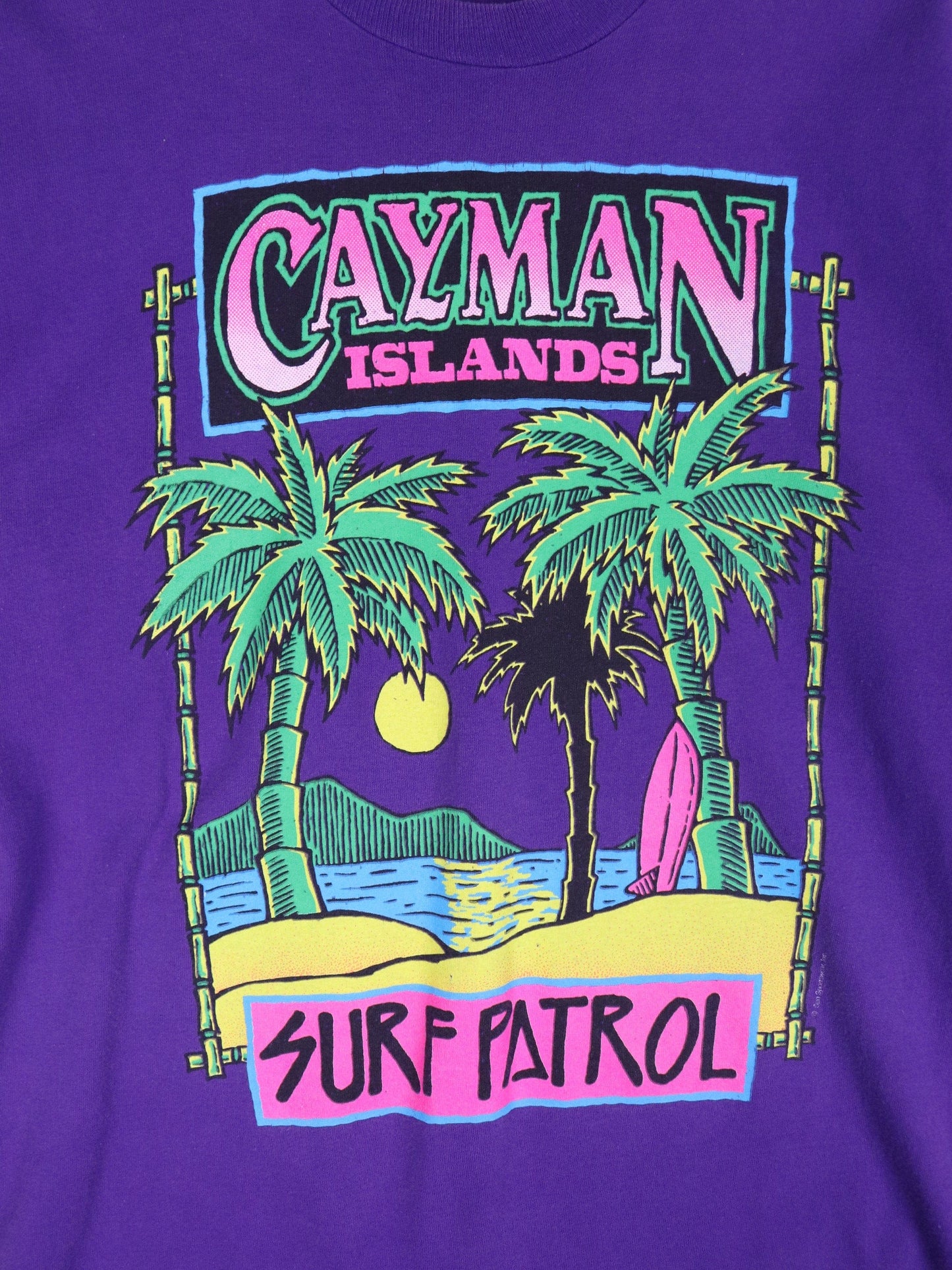 Vintage Cayman Islands T Shirt Mens XL Purple 90s