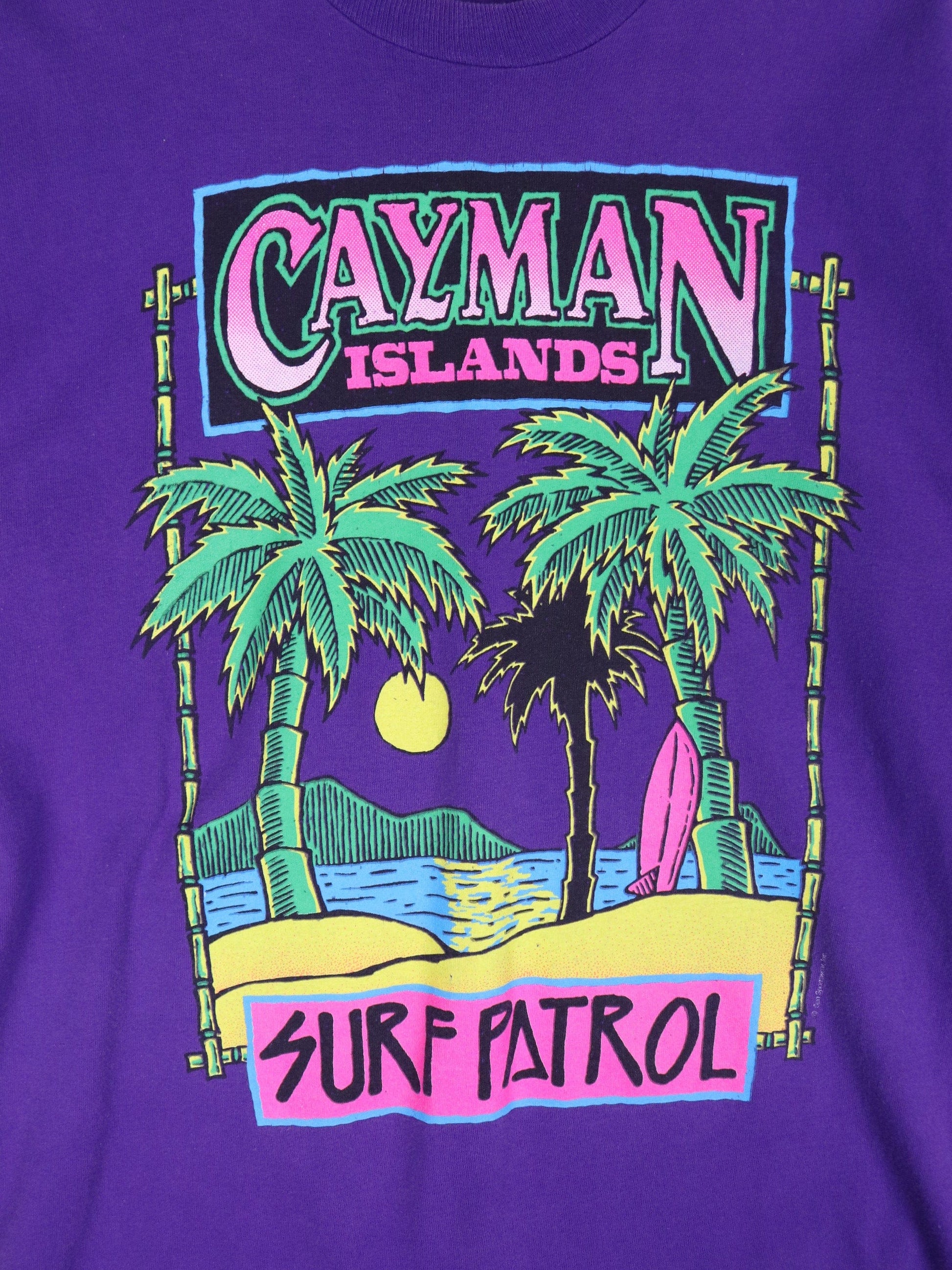 Vintage Cayman Islands T Shirt Mens XL Purple 90s