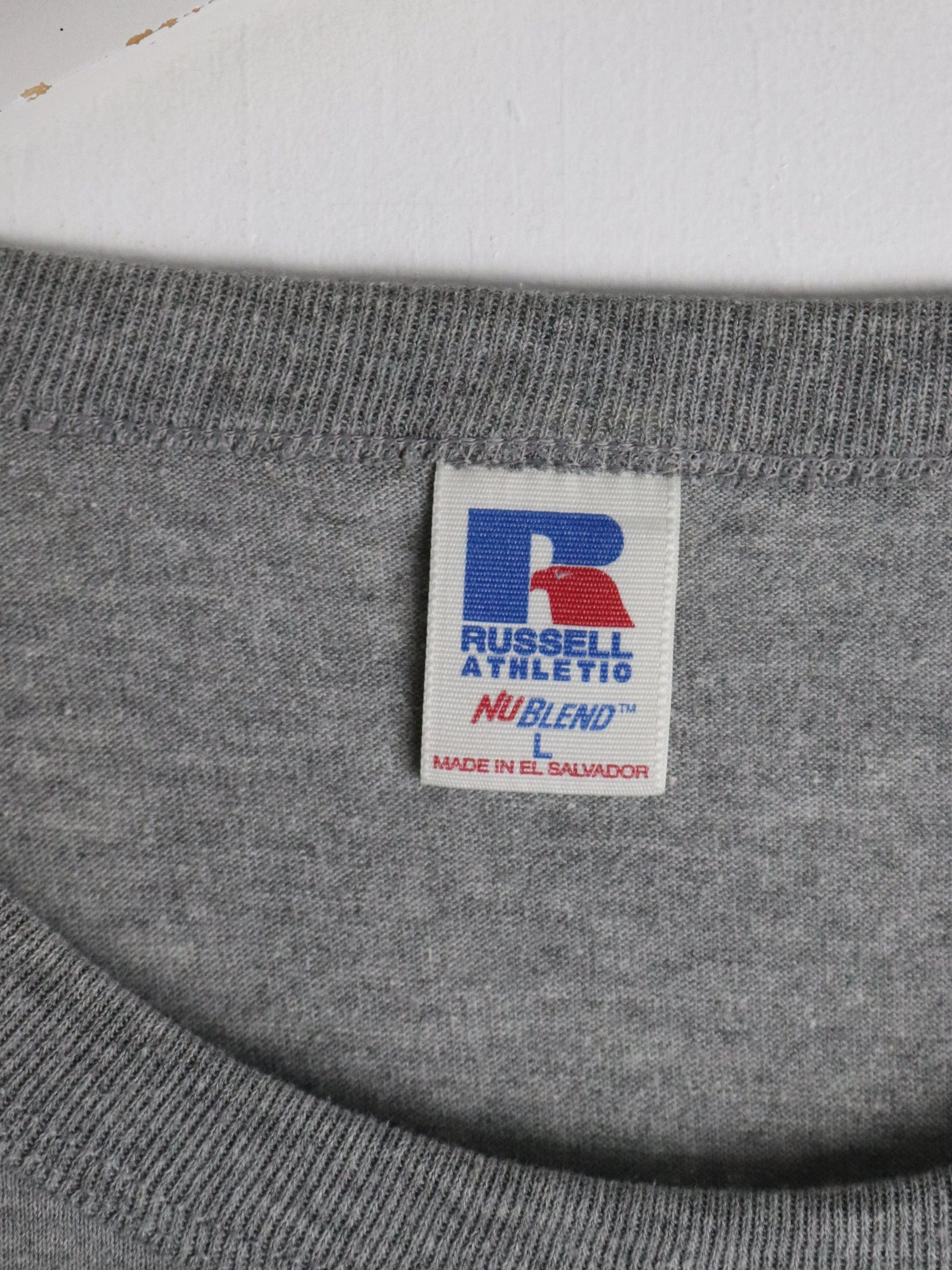 Vintage Central Cambria Football T Shirt Mens Large Grey Russell Athletic from propervintagecanada