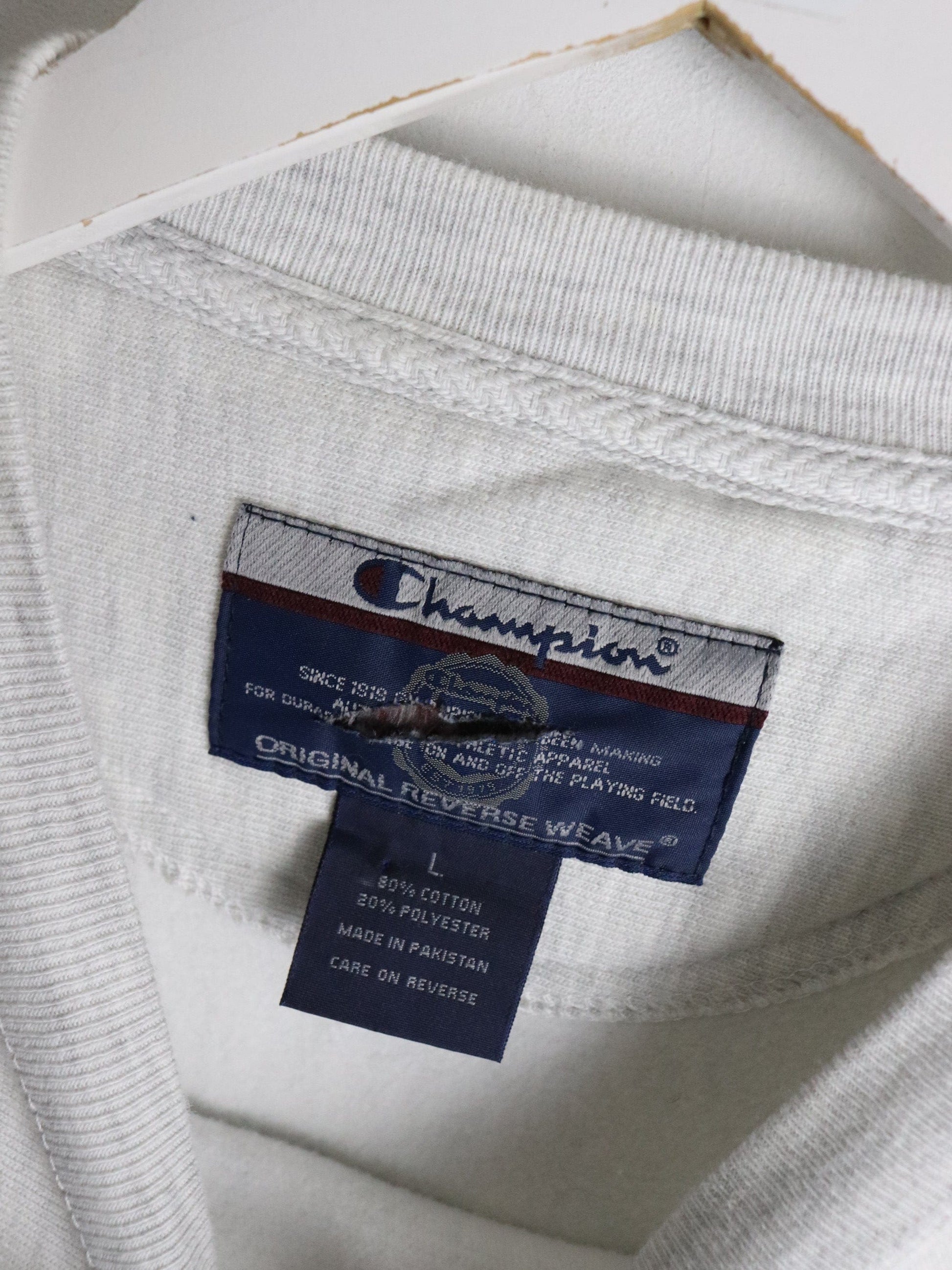 Vintage Champion Reverse Weave Sweatshirt Mens Large Grey from propervintagecanada
