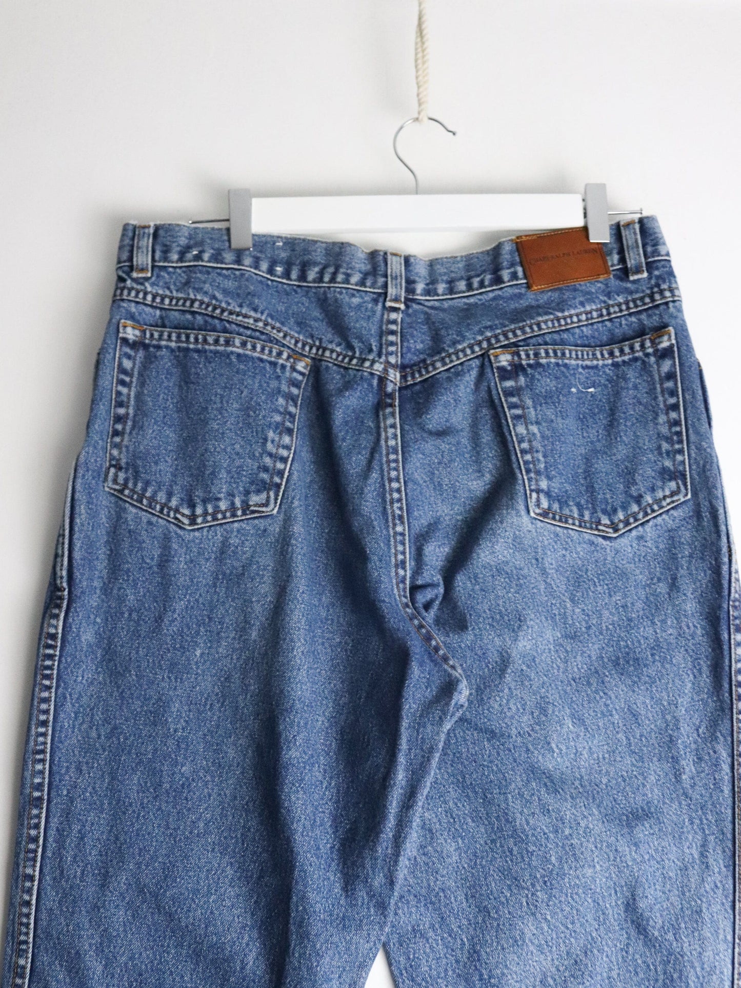 Vintage Chaps Ralph Lauren Pants Fits Mens 35 x 31 Blue Denim Jeans from propervintagecanada