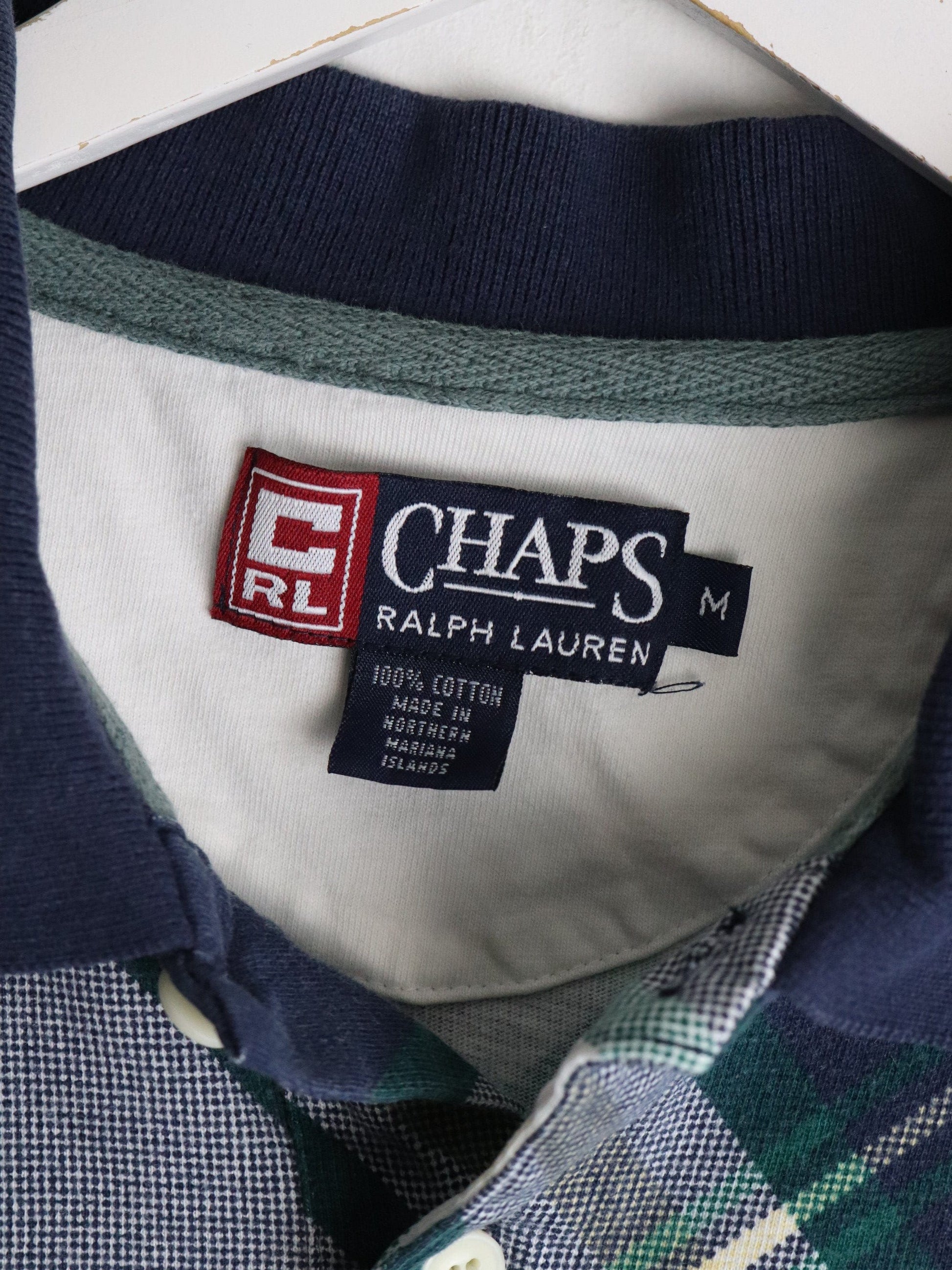 Vintage Chaps Ralph Lauren Polo Shirt Mens Medium Blue from propervintagecanada