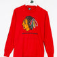 Vintage Chicago Blackhawks NHL Long Sleeve T Shirt Size Small Fits XS