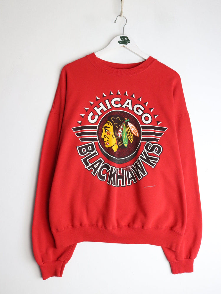 Vintage Chicago Blackhawks Sweatshirt Mens 2XL Red from propervintagecanada