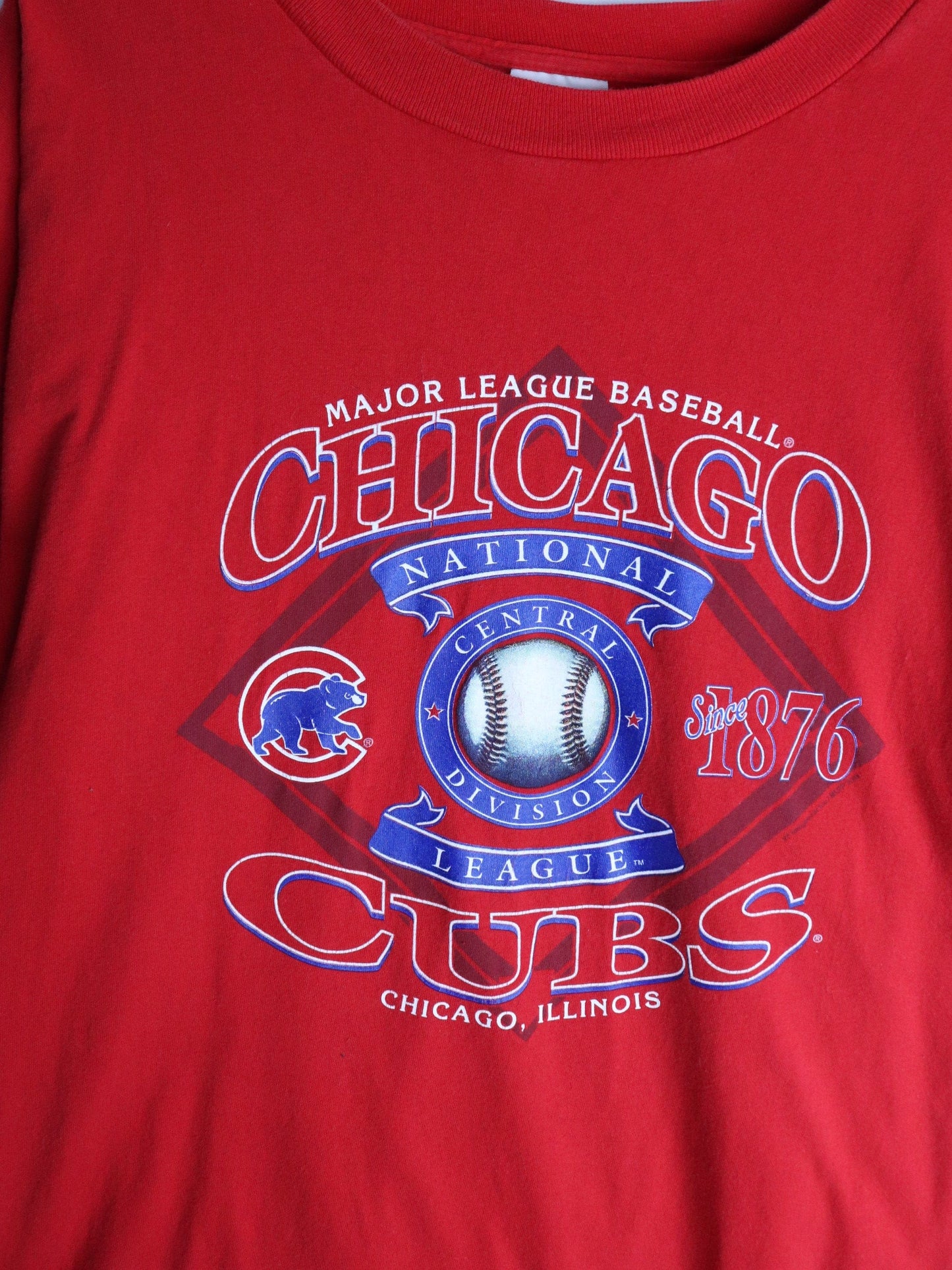 Vintage Chicago Cubs T Shirt Mens 2X Red