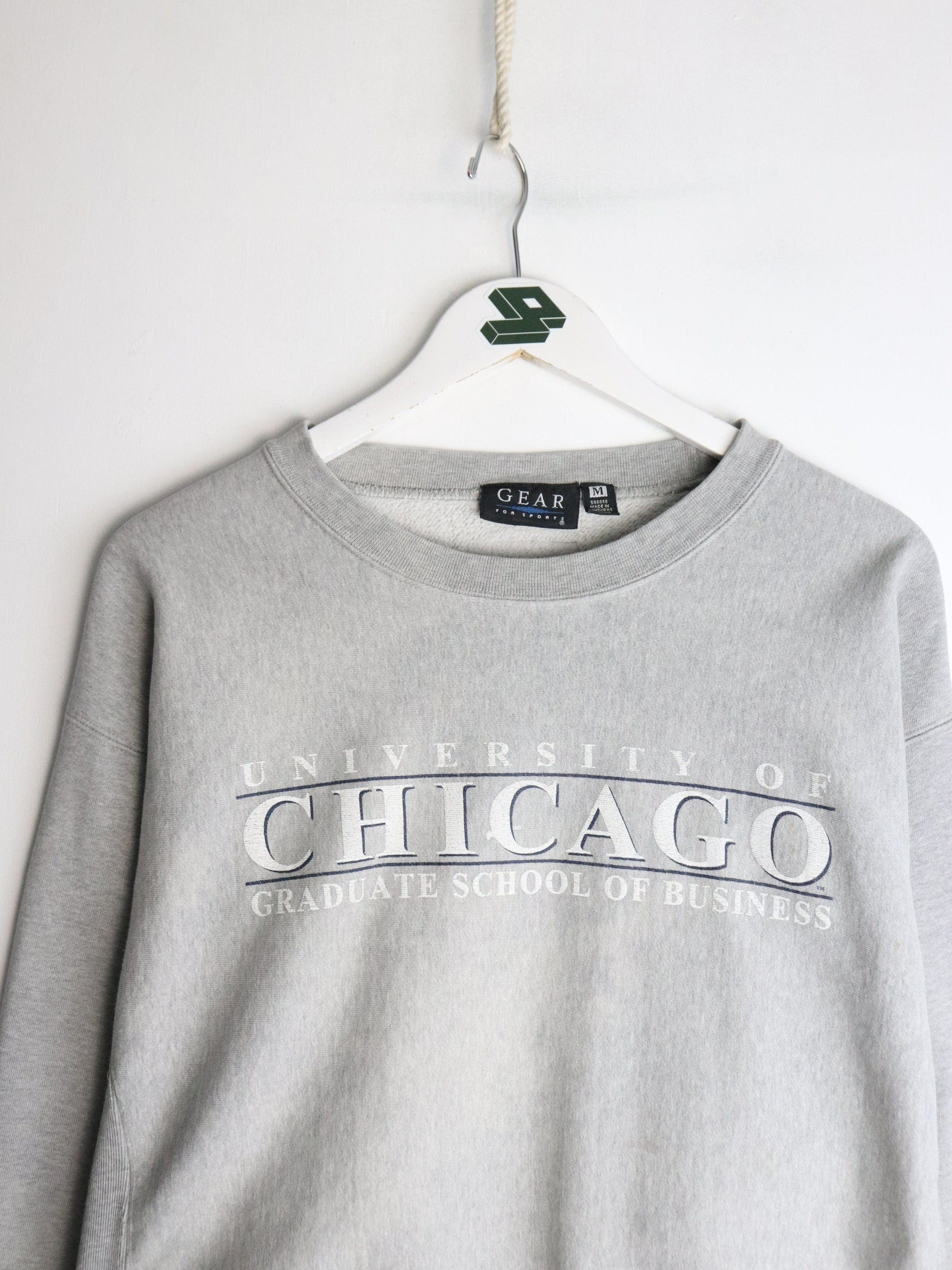 Vintage Chicago School of Business Sweatshirt Mens Medium Grey from propervintagecanada