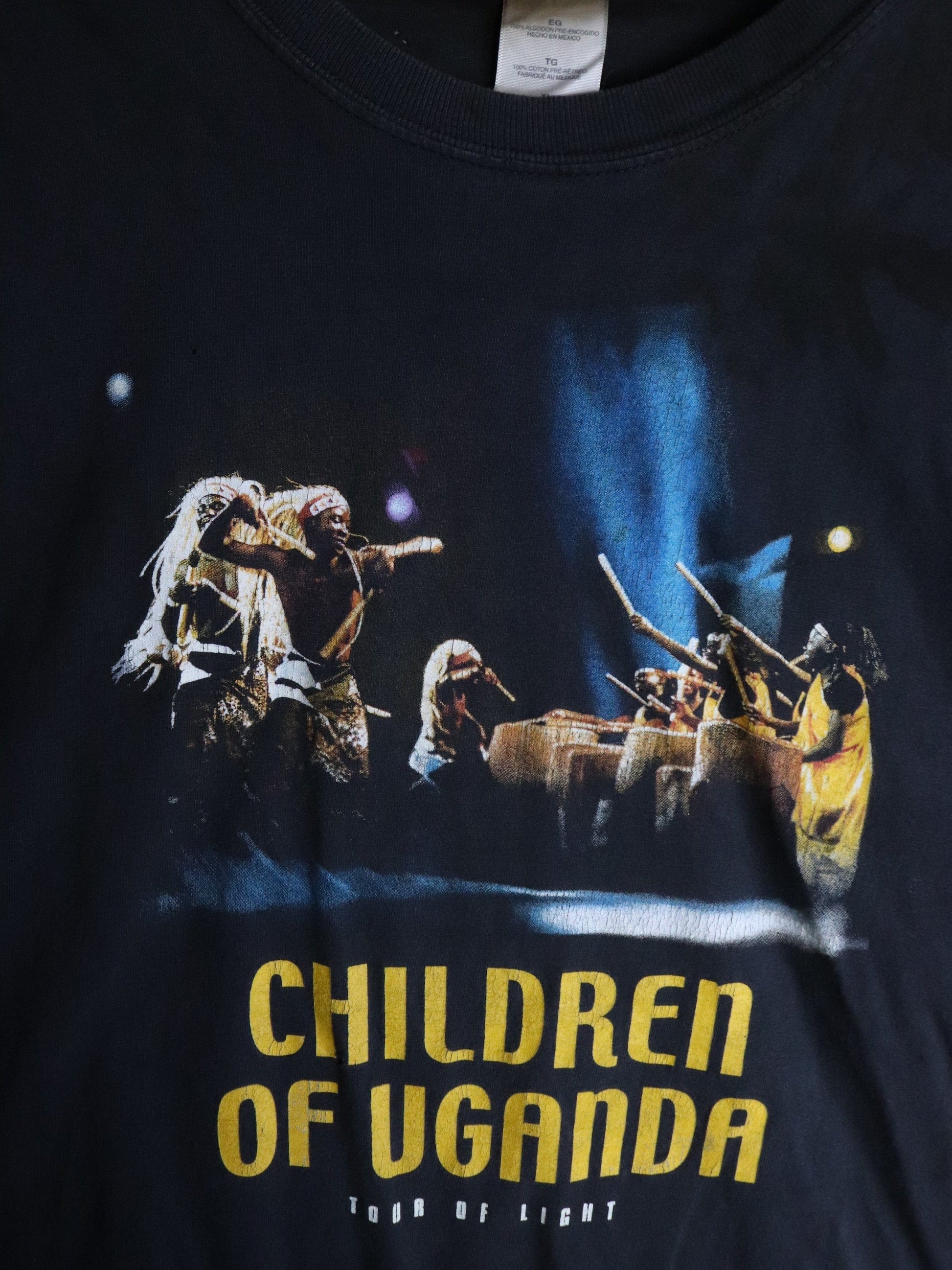 Vintage Children of Uganda T Shirt Mens XL Black from propervintagecanada