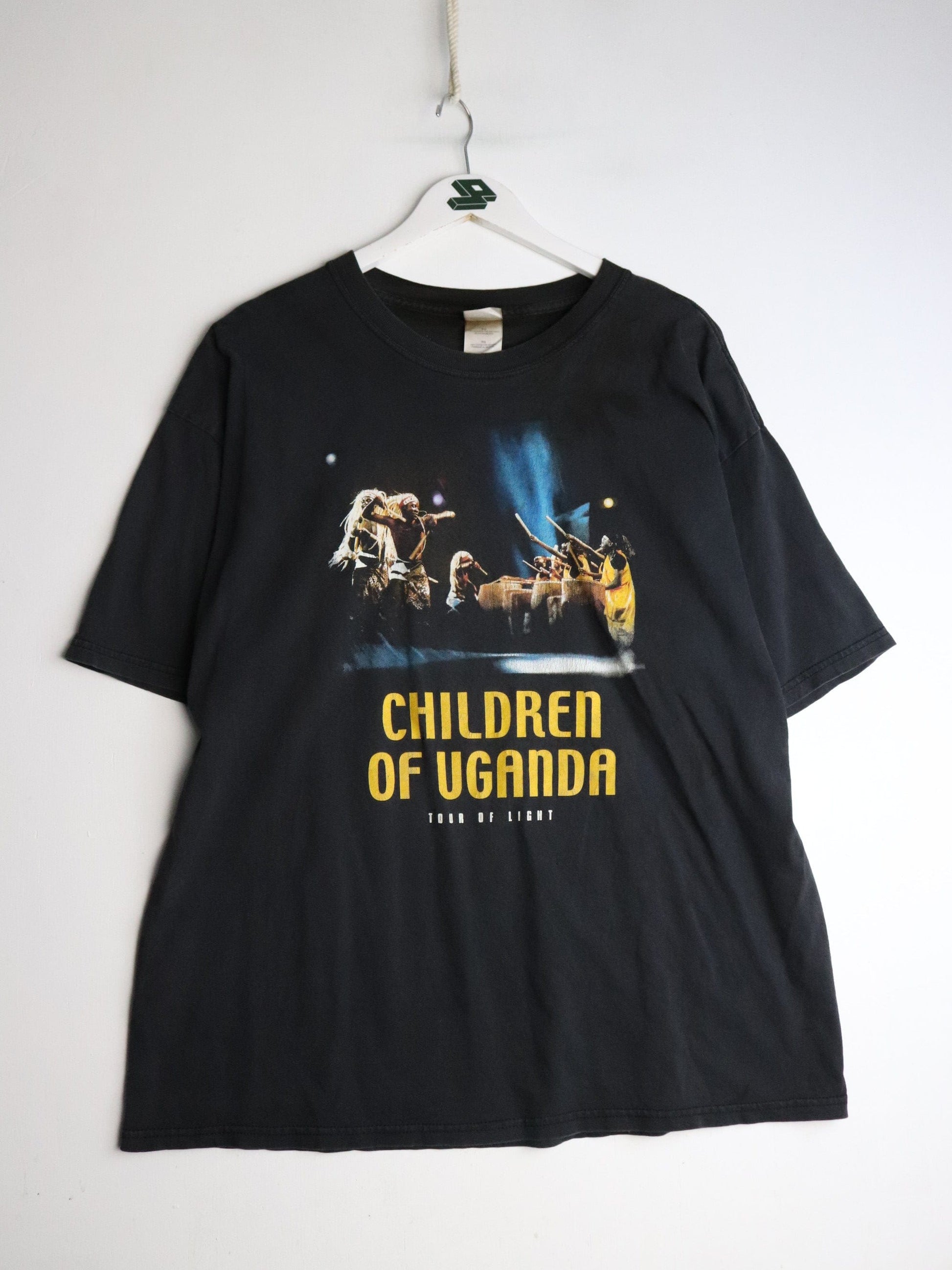 Vintage Children of Uganda T Shirt Mens XL Black from propervintagecanada