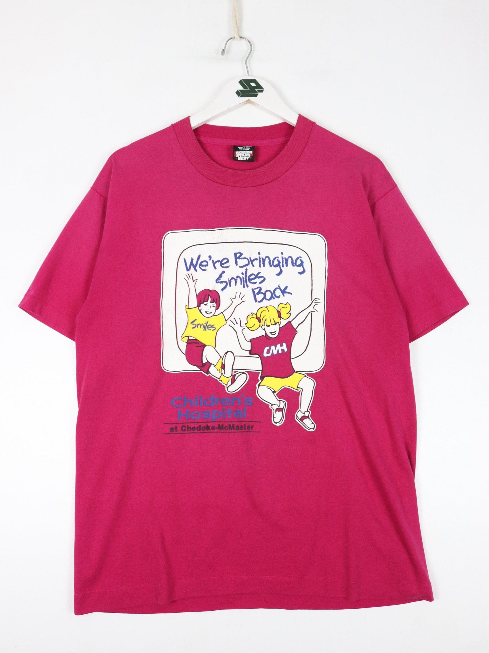 Vintage Children's Hospital T Shirt Mens Large Pink 90s