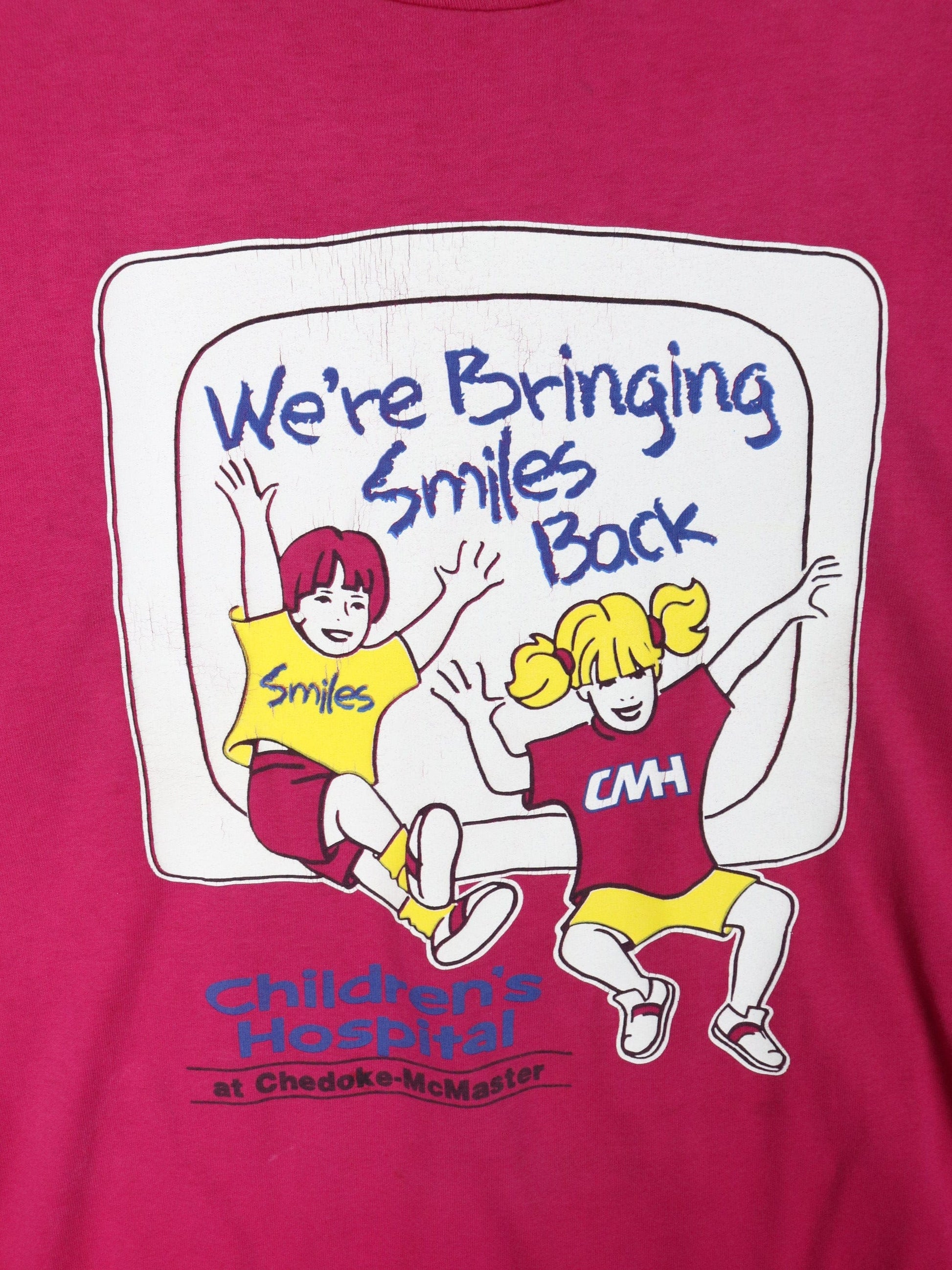 Vintage Children's Hospital T Shirt Mens Large Pink 90s