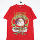 Vintage Christmas T Shirt Mens Large Red Santa 90s