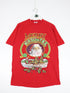 Vintage Christmas T Shirt Mens Large Red Santa 90s