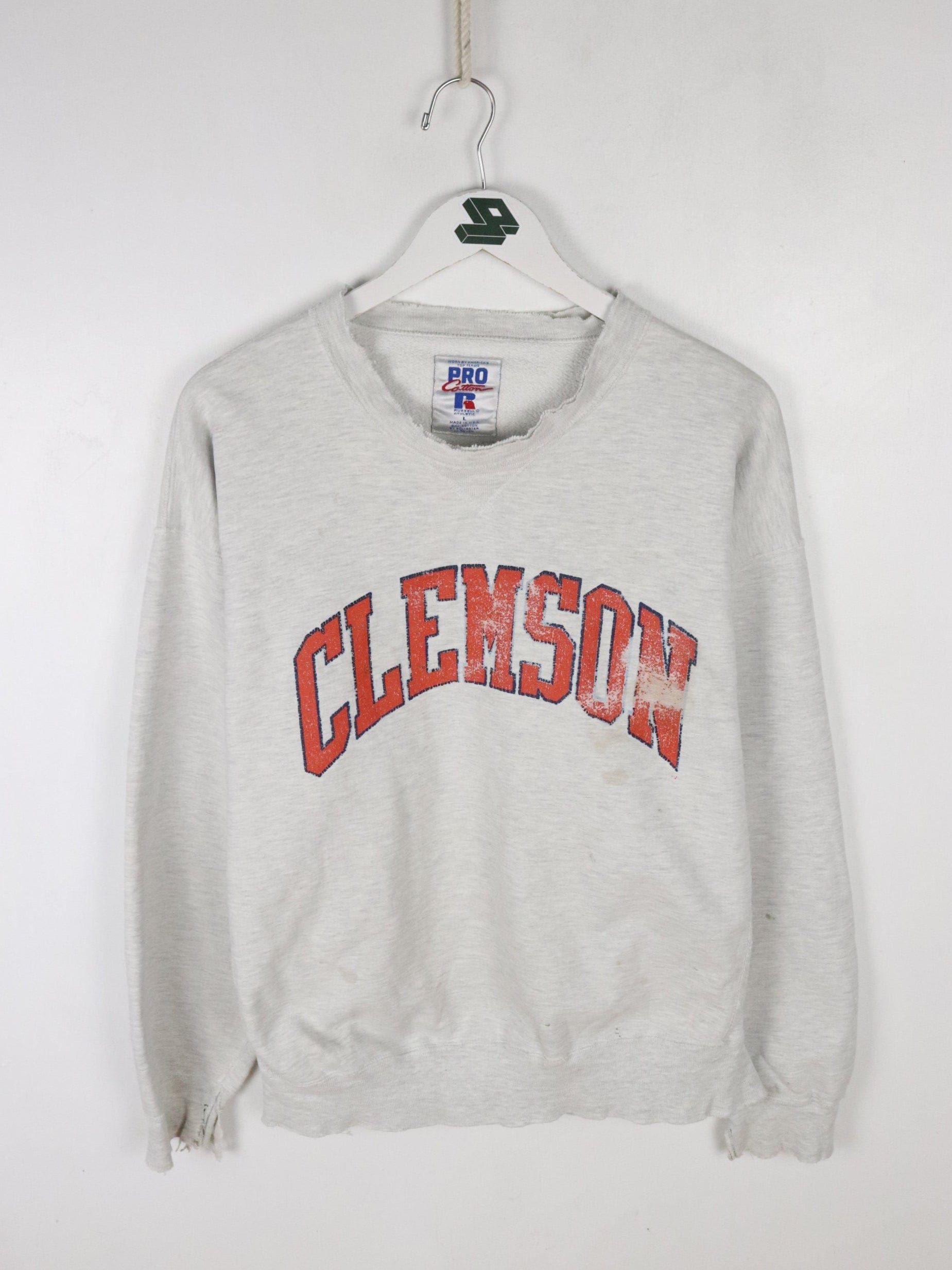 Vintage Clemson University Sweatshirt Mens Large Grey from propervintagecanada