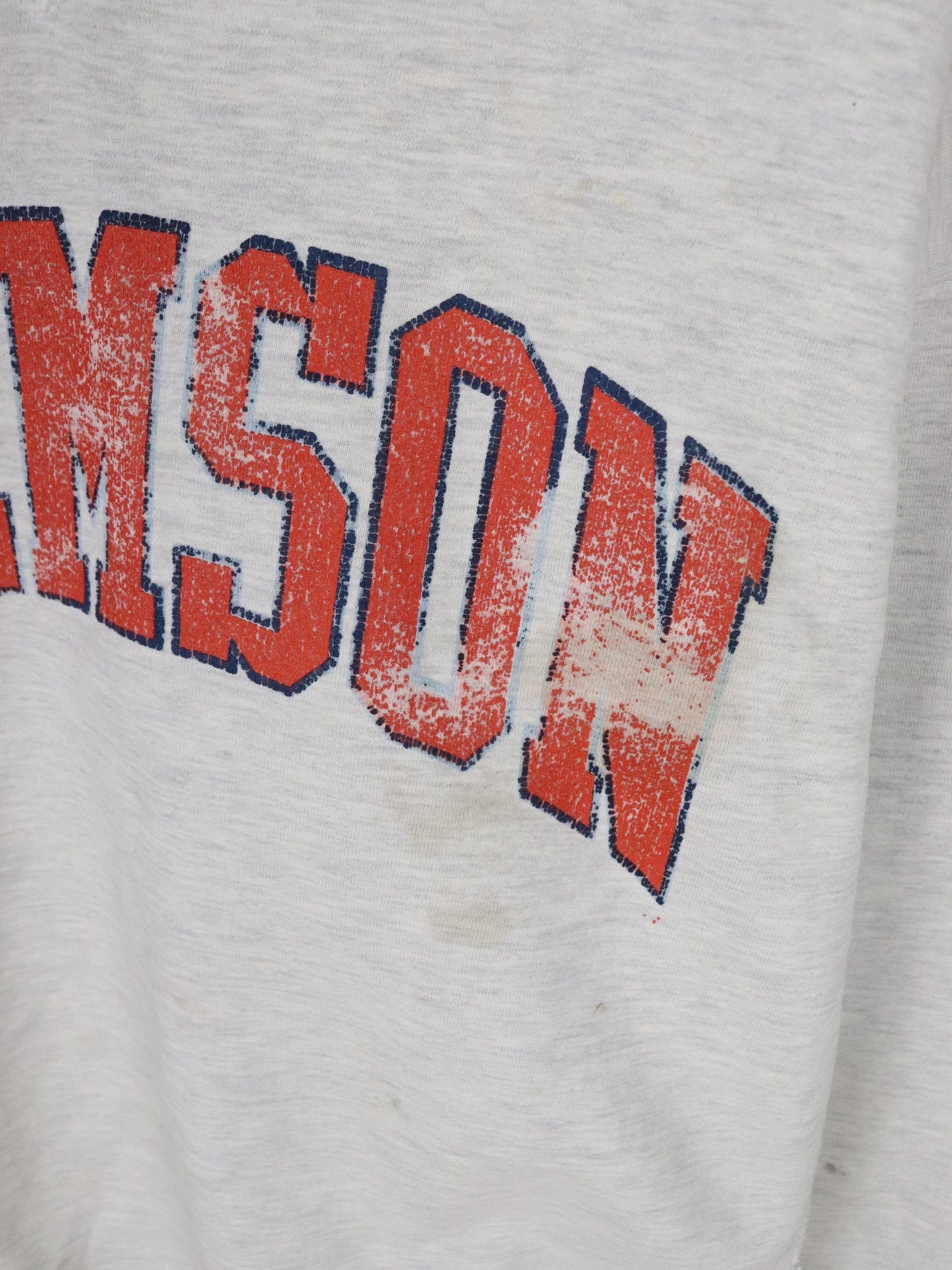 Vintage Clemson University Sweatshirt Mens Large Grey from propervintagecanada