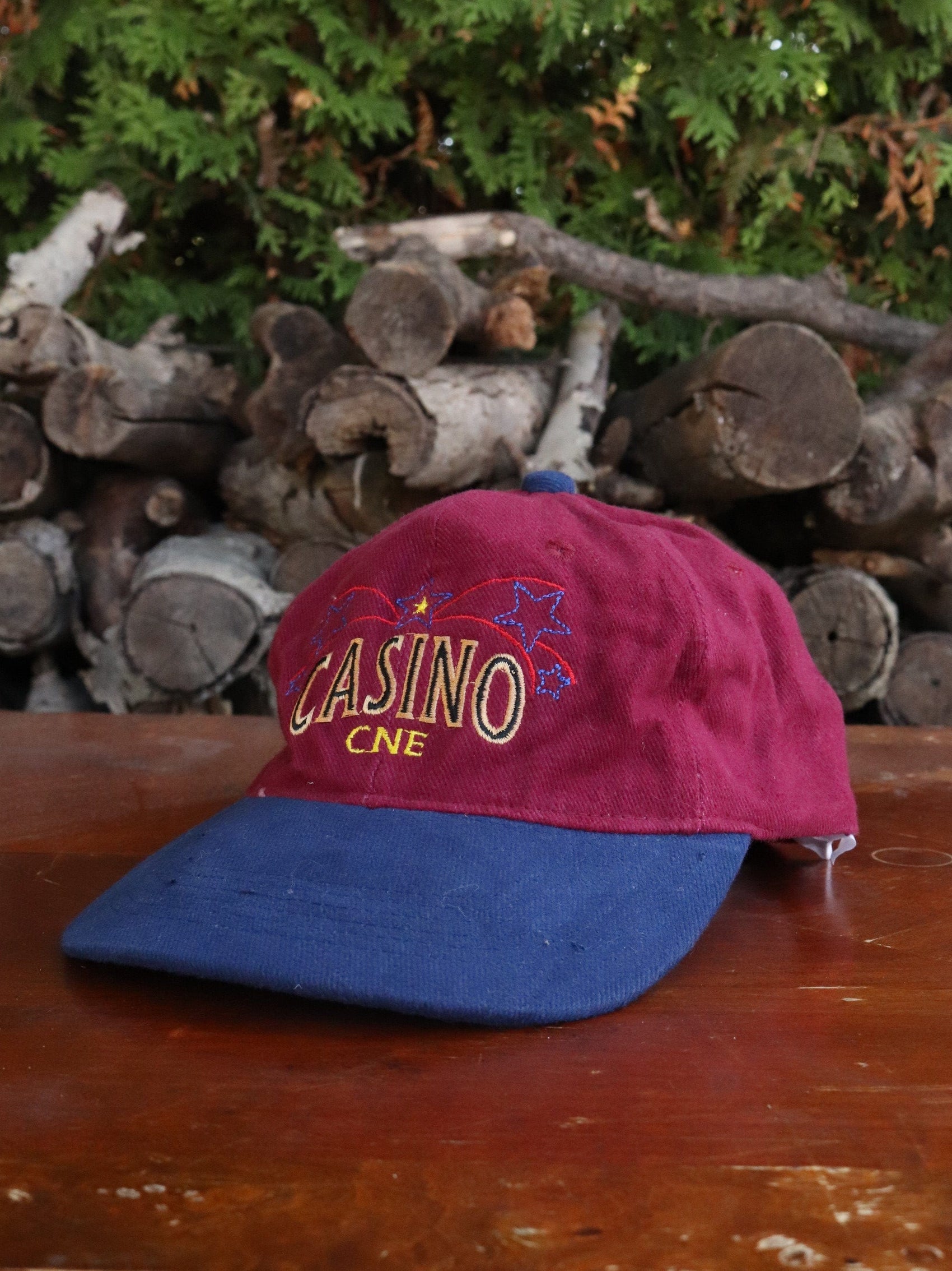 Vintage CNE Casino Hat Adult Red Strap Back from propervintagecanada