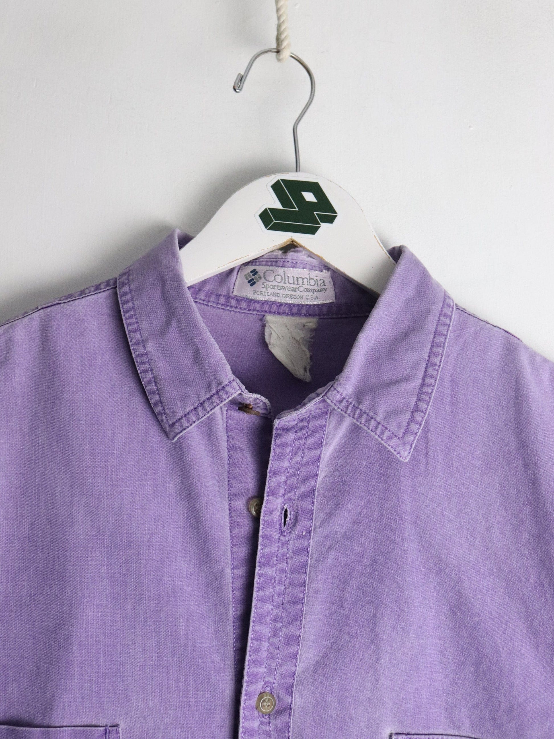Vintage Columbia Shirt Mens 2XL Purple Button Up from propervintagecanada