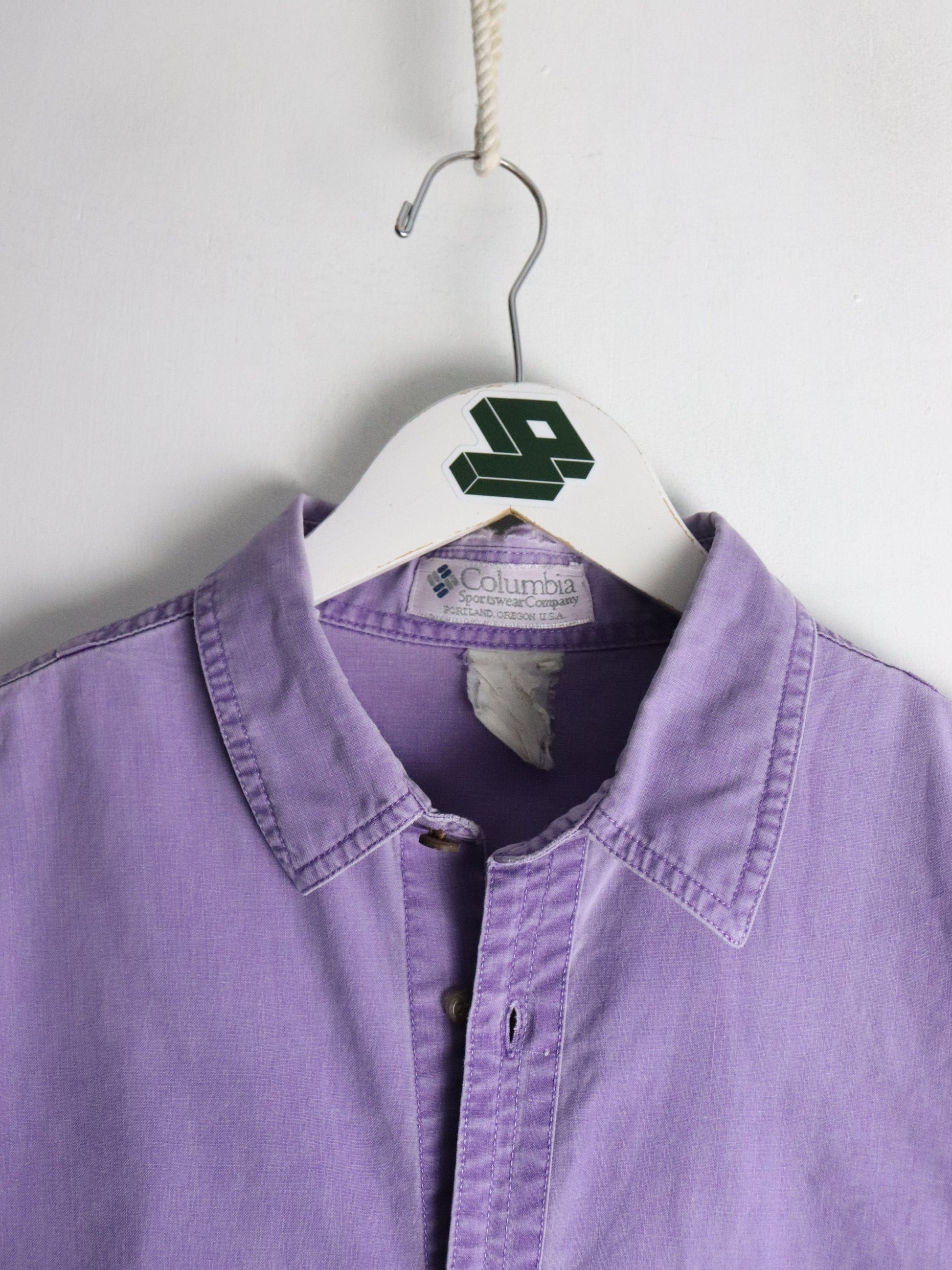 Vintage Columbia Shirt Mens 2XL Purple Button Up from propervintagecanada