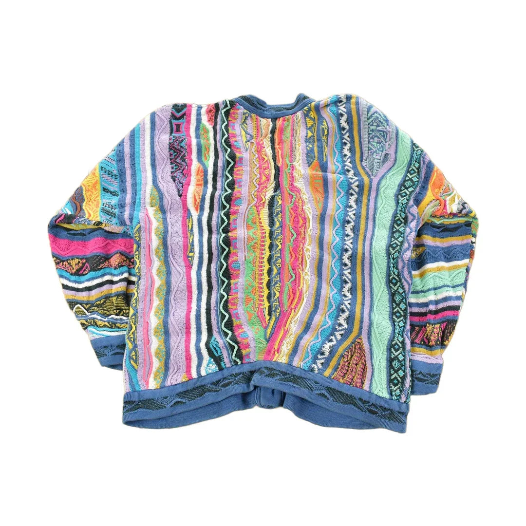 Vintage Coogi Australia 3D Cable Knit Cardigan Sweater Men's Small from propervintagecanada