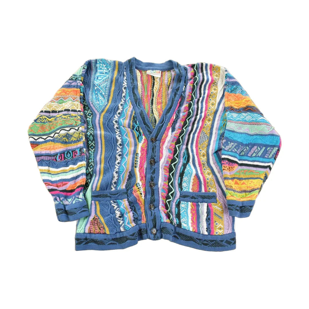 Vintage Coogi Australia 3D Cable Knit Cardigan Sweater Men's Small from propervintagecanada