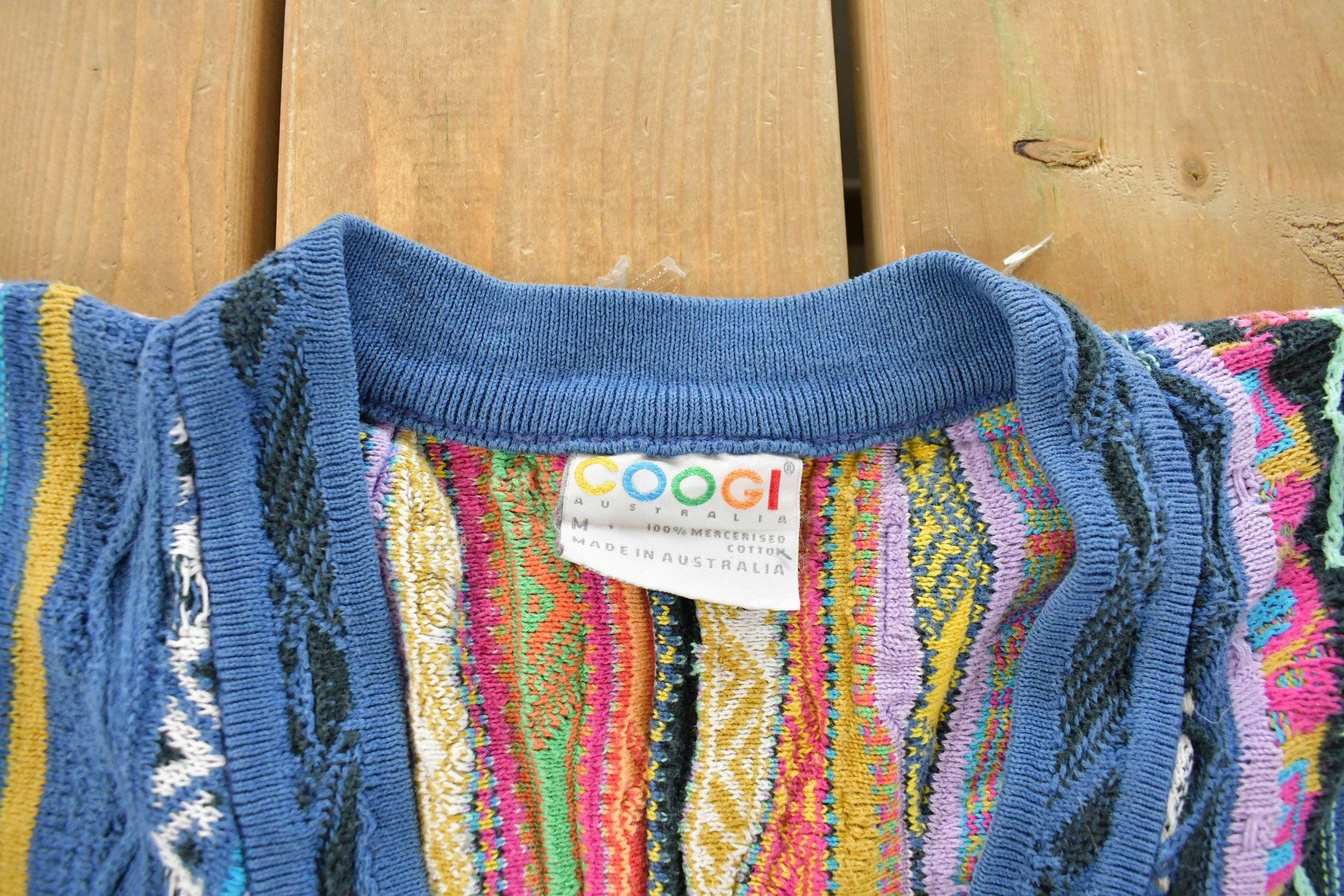 Vintage Coogi Australia 3D Cable Knit Cardigan Sweater Men's Small from propervintagecanada