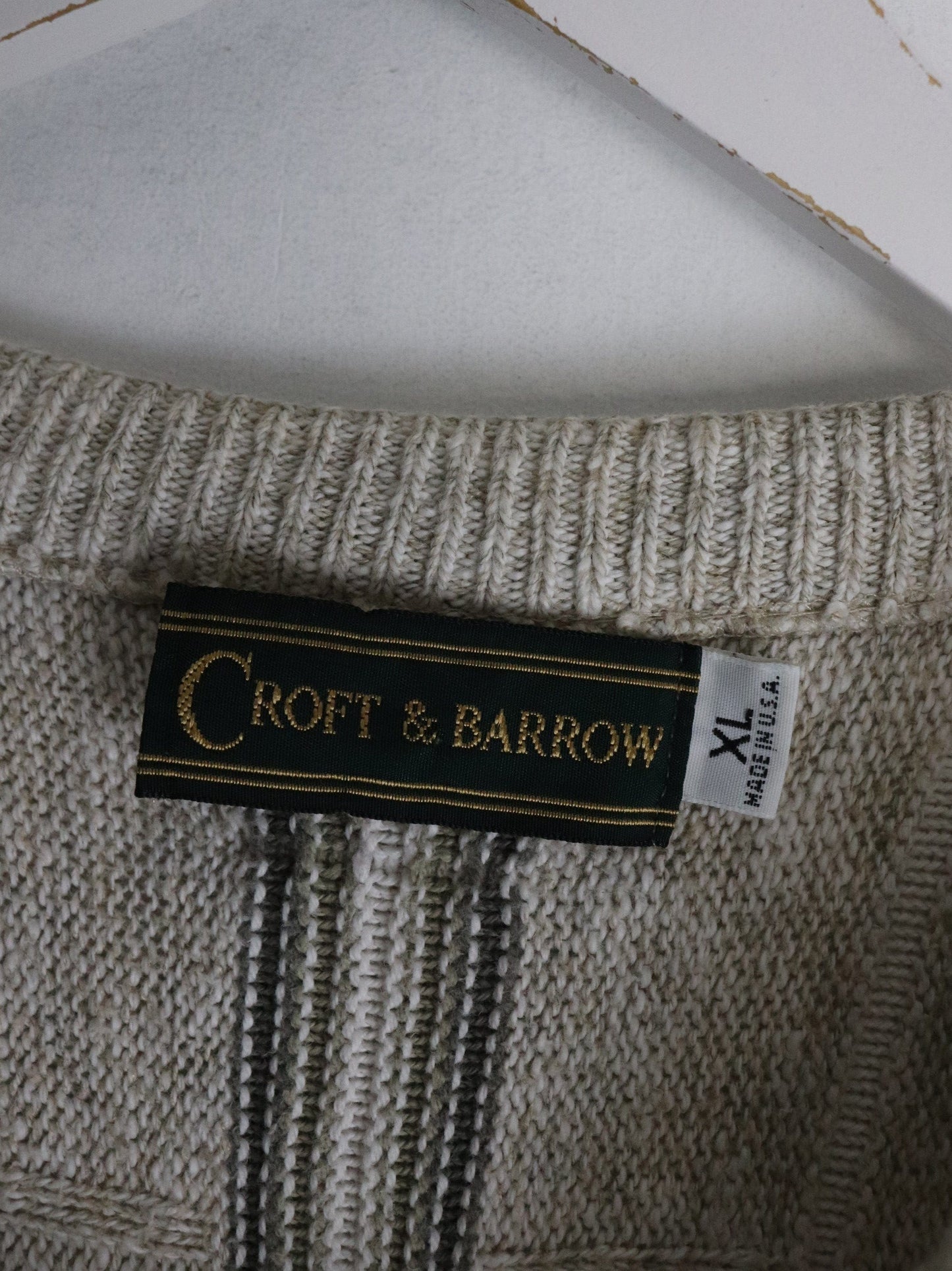Vintage Croft & Barrow Knit Sweater Mens XL Beige from propervintagecanada