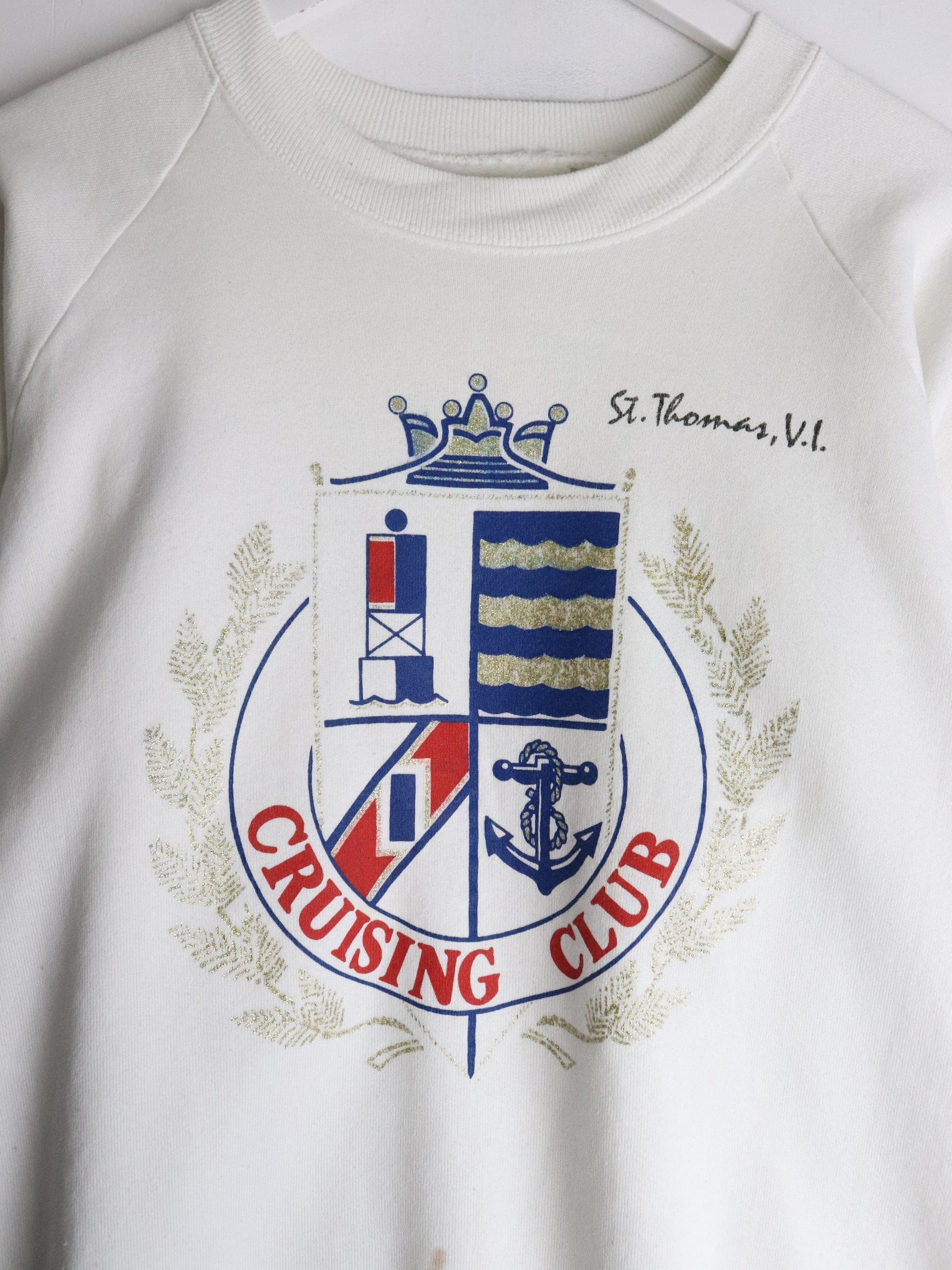 Vintage Cruising Club Sweatshirt Mens Large White from propervintagecanada
