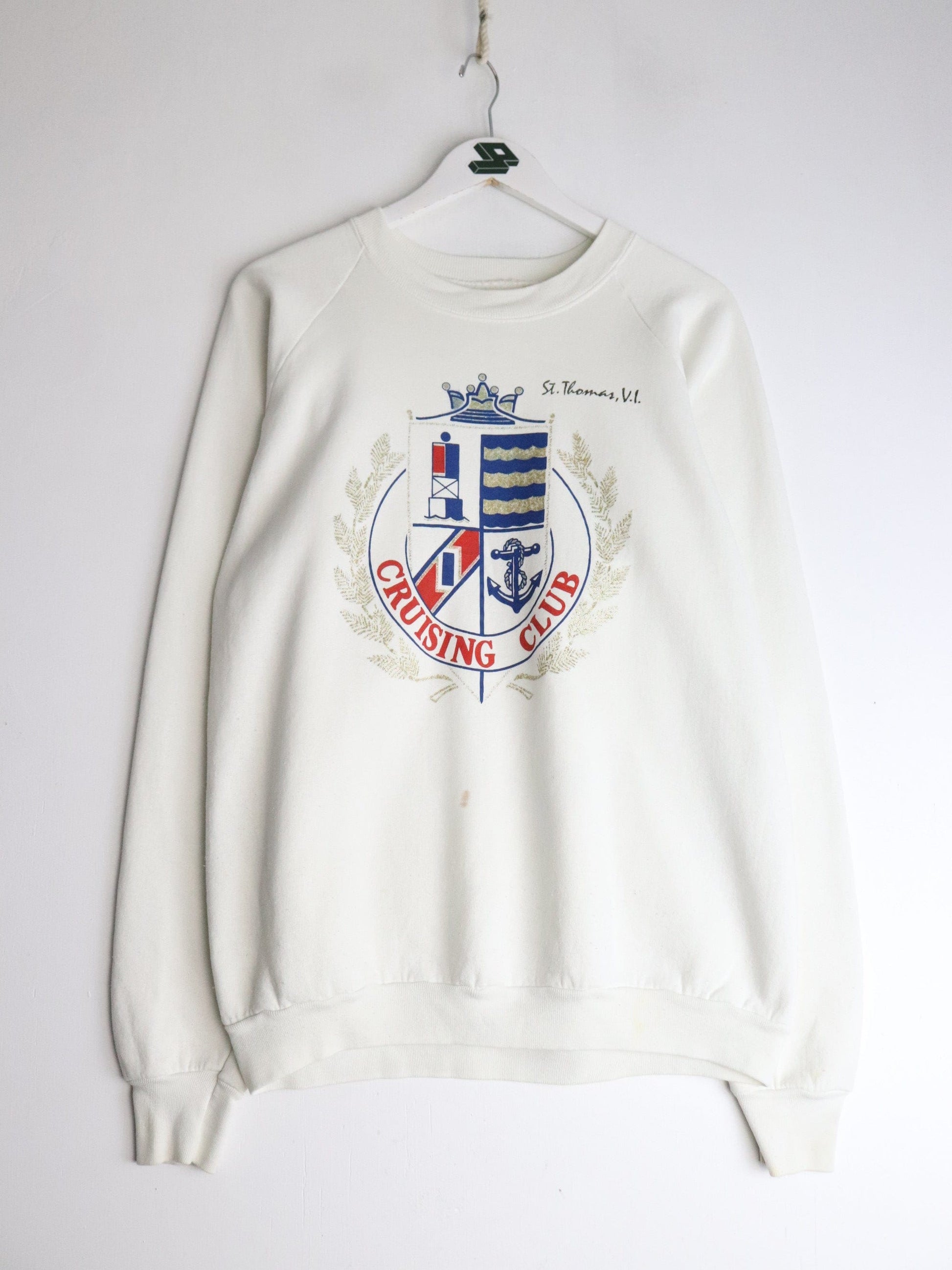 Vintage Cruising Club Sweatshirt Mens Large White from propervintagecanada
