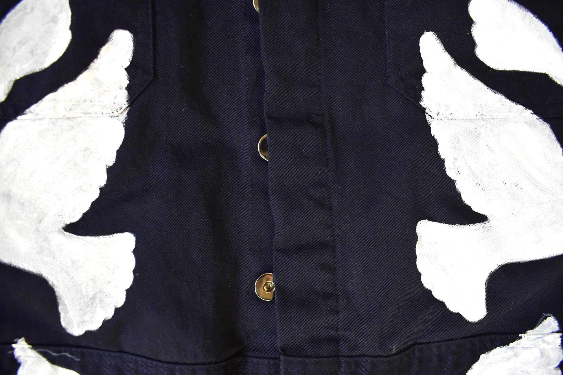 Vintage Custom Handmade Dove Peace Coveralls Jumpsuit Size 40T from propervintagecanada