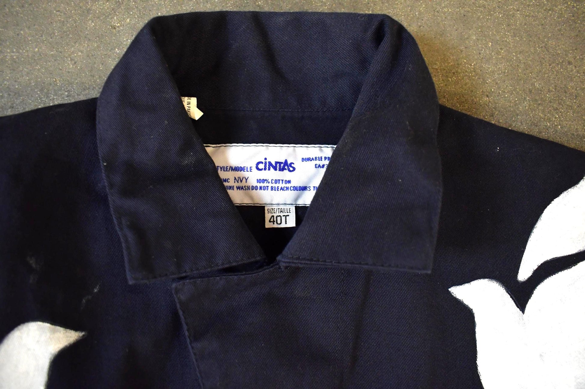 Vintage Custom Handmade Dove Peace Coveralls Jumpsuit Size 40T from propervintagecanada