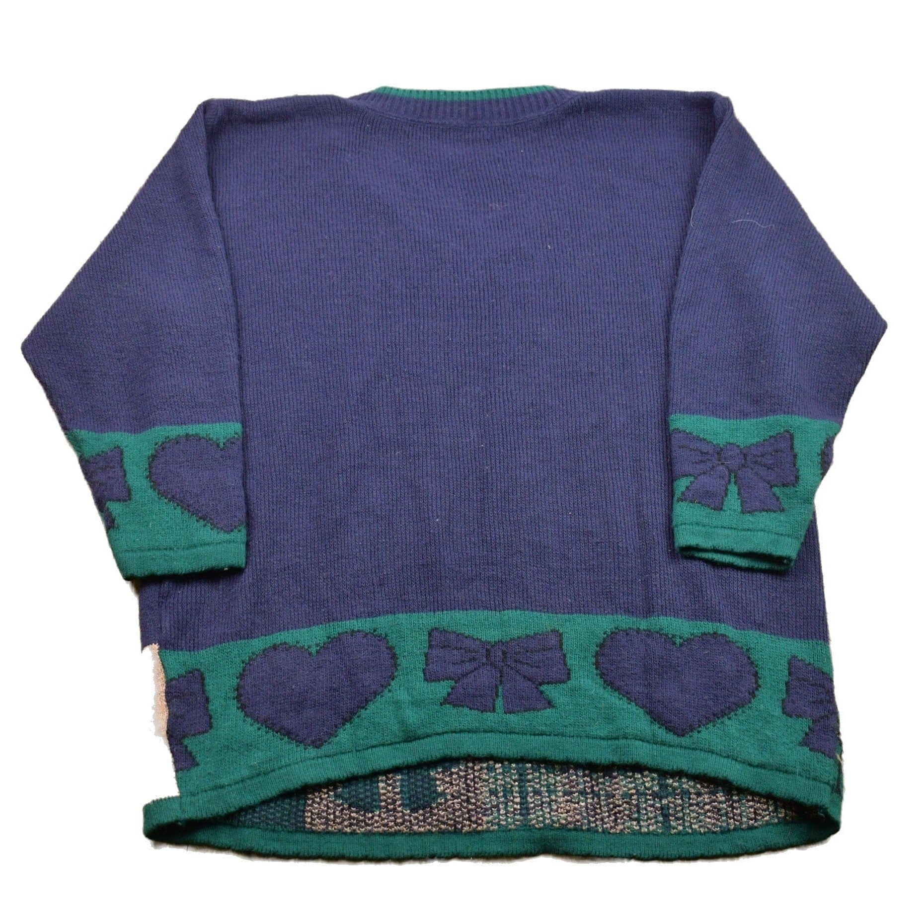 Vintage Cute teddy Bear Plaid V-Neck Knitted Sweater Men's XL from propervintagecanada