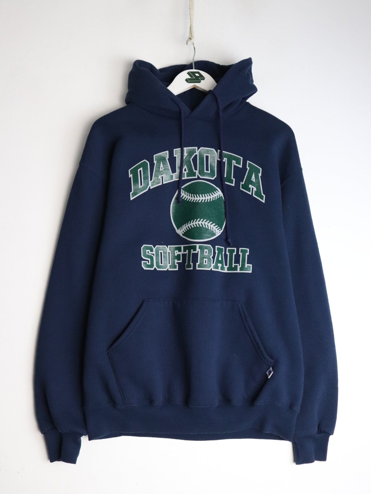 Vintage Dakota Softball Sweatshirt Mens Large Blue Hoodie from propervintagecanada