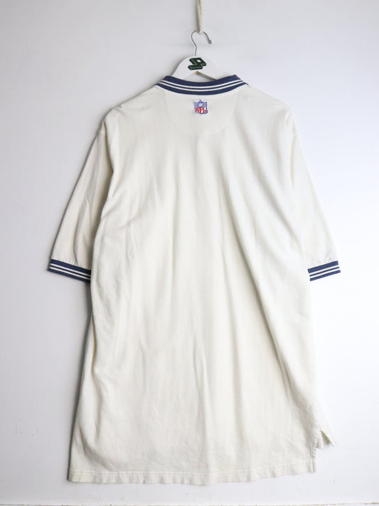 Vintage Dallas Cowboys Polo Shirt Mens XL White Nike
