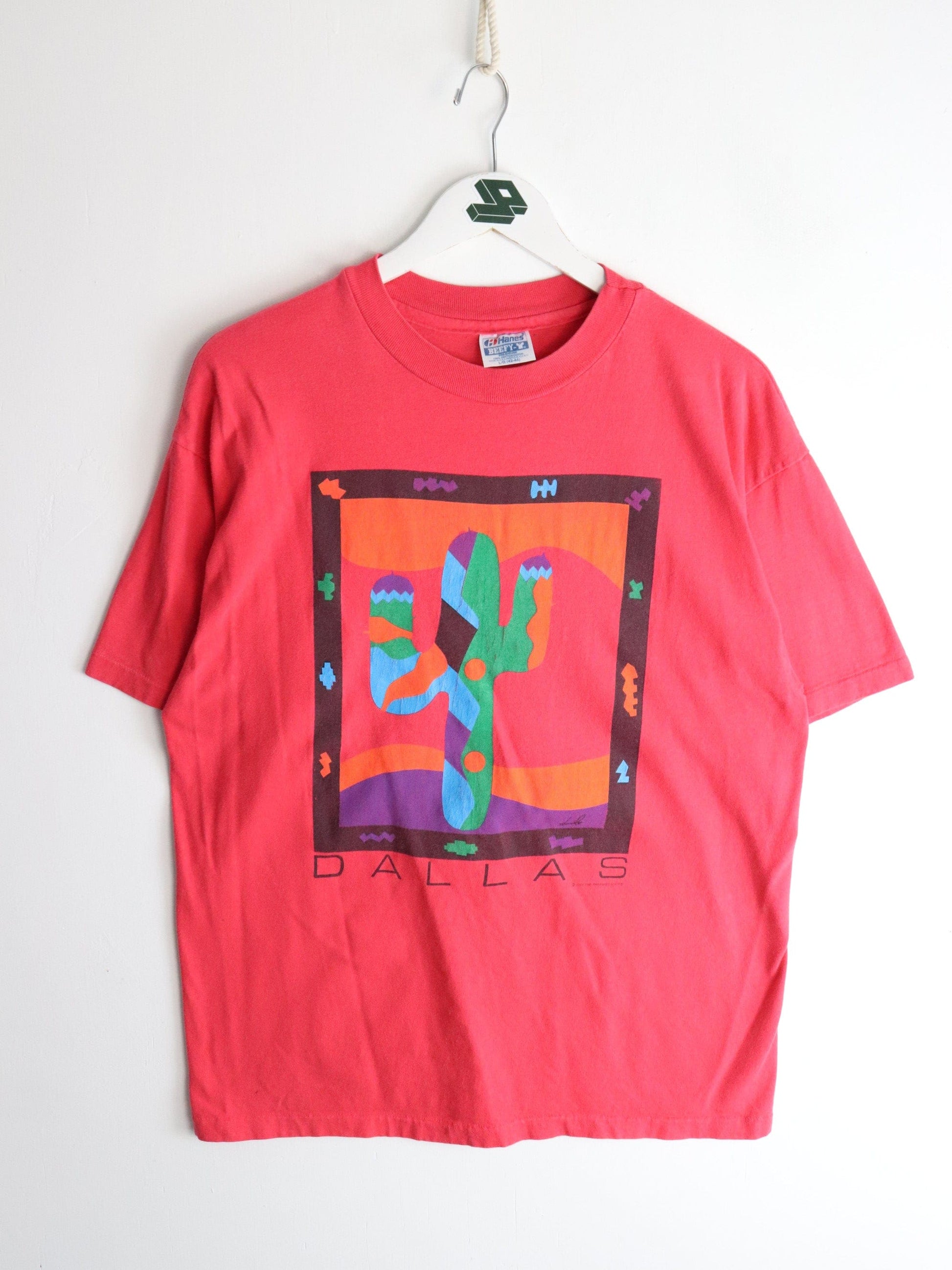 Vintage Dallas T Shirt Mens Large Red