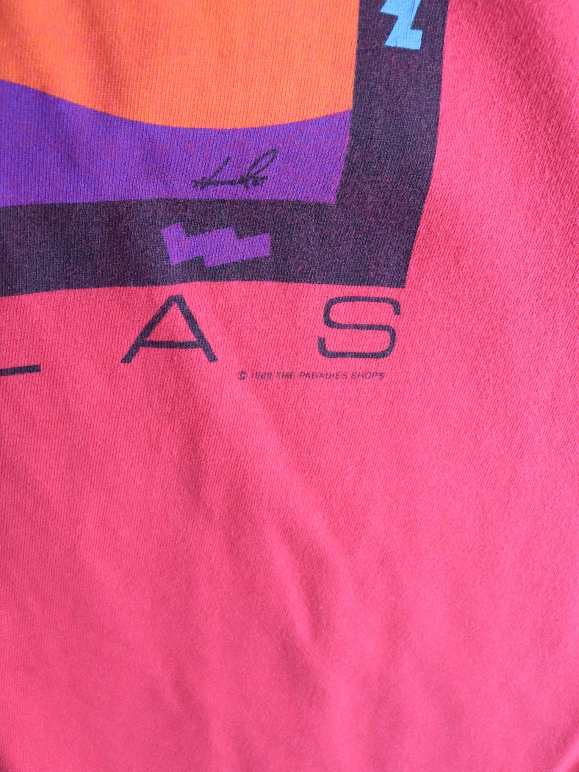 Vintage Dallas T Shirt Mens Large Red