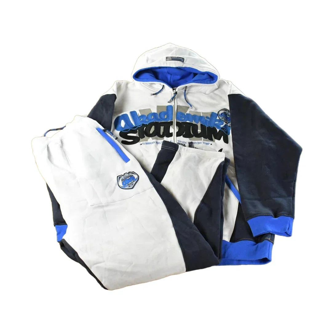 Vintage Deadstock Y2K Akademiks Stadium Embroidered Hoodie & Pants Set Men's 2XL from propervintagecanada