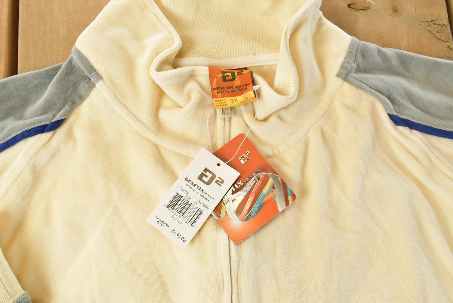 Vintage Deadstock Y2K Genetix Embroidered Velour Sweater & Sweatpants Set Men's 3XL from propervintagecanada