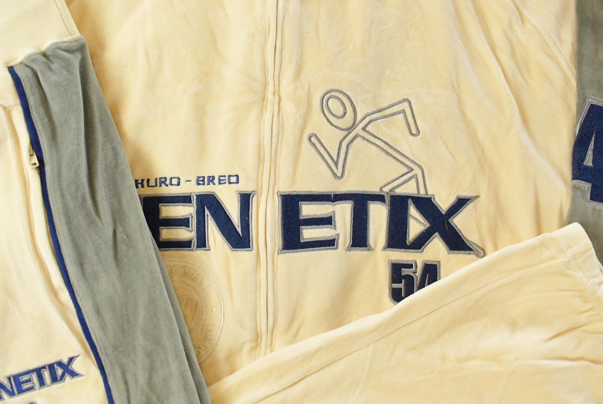 Vintage Deadstock Y2K Genetix Embroidered Velour Sweater & Sweatpants Set Men's 3XL from propervintagecanada