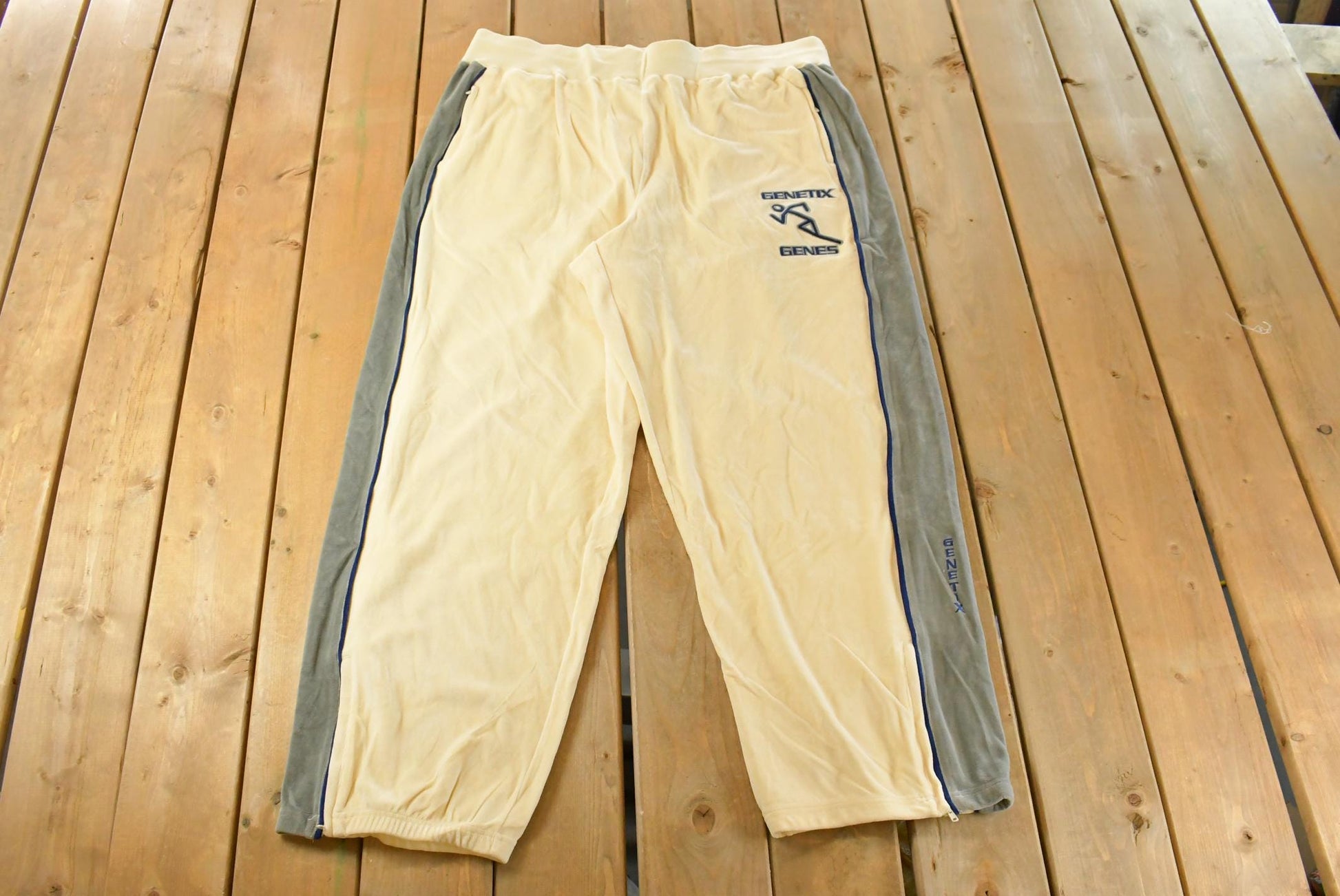 Vintage Deadstock Y2K Genetix Embroidered Velour Sweater & Sweatpants Set Men's 3XL from propervintagecanada