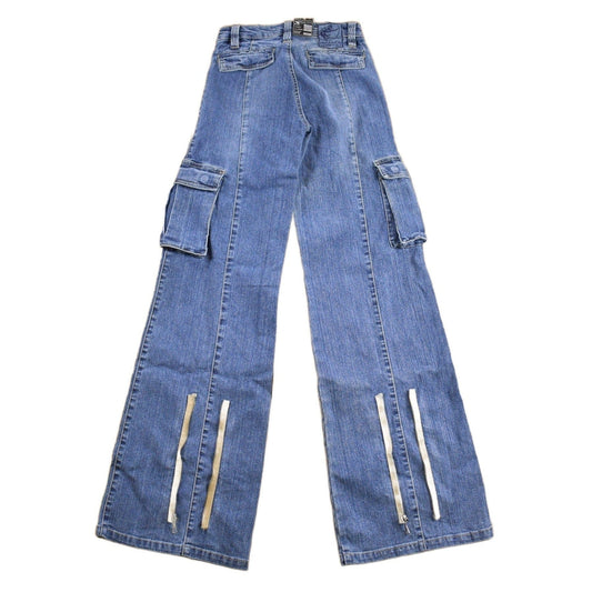 Vintage Deadstock Y2K Parasuco Flared Lowrise Cargo Jeans from propervintagecanada