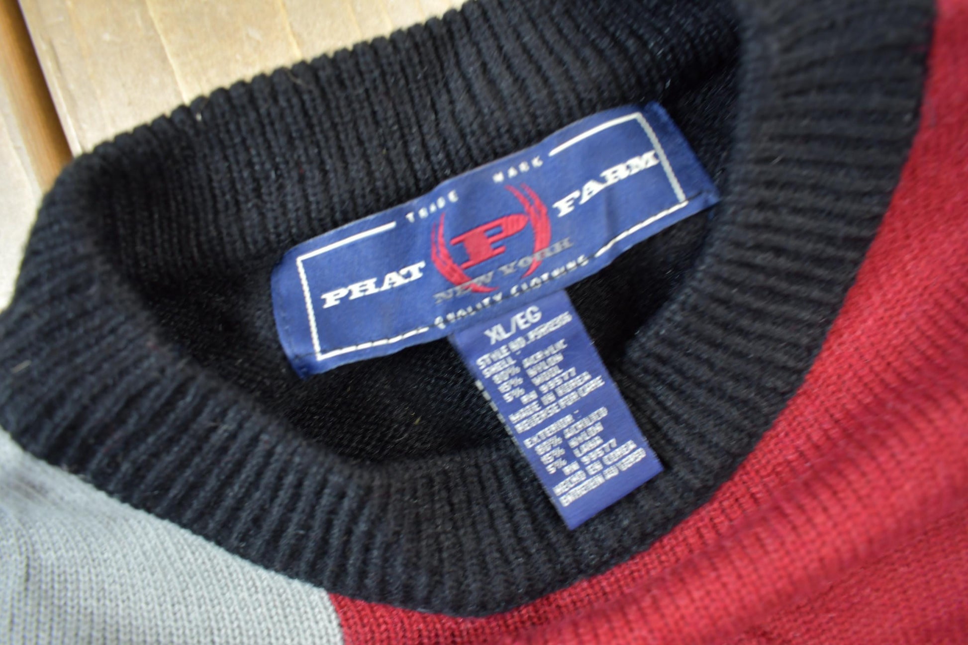 Vintage Deadstock Y2K Phat Farm Embroidered Military Cow Knit from propervintagecanada