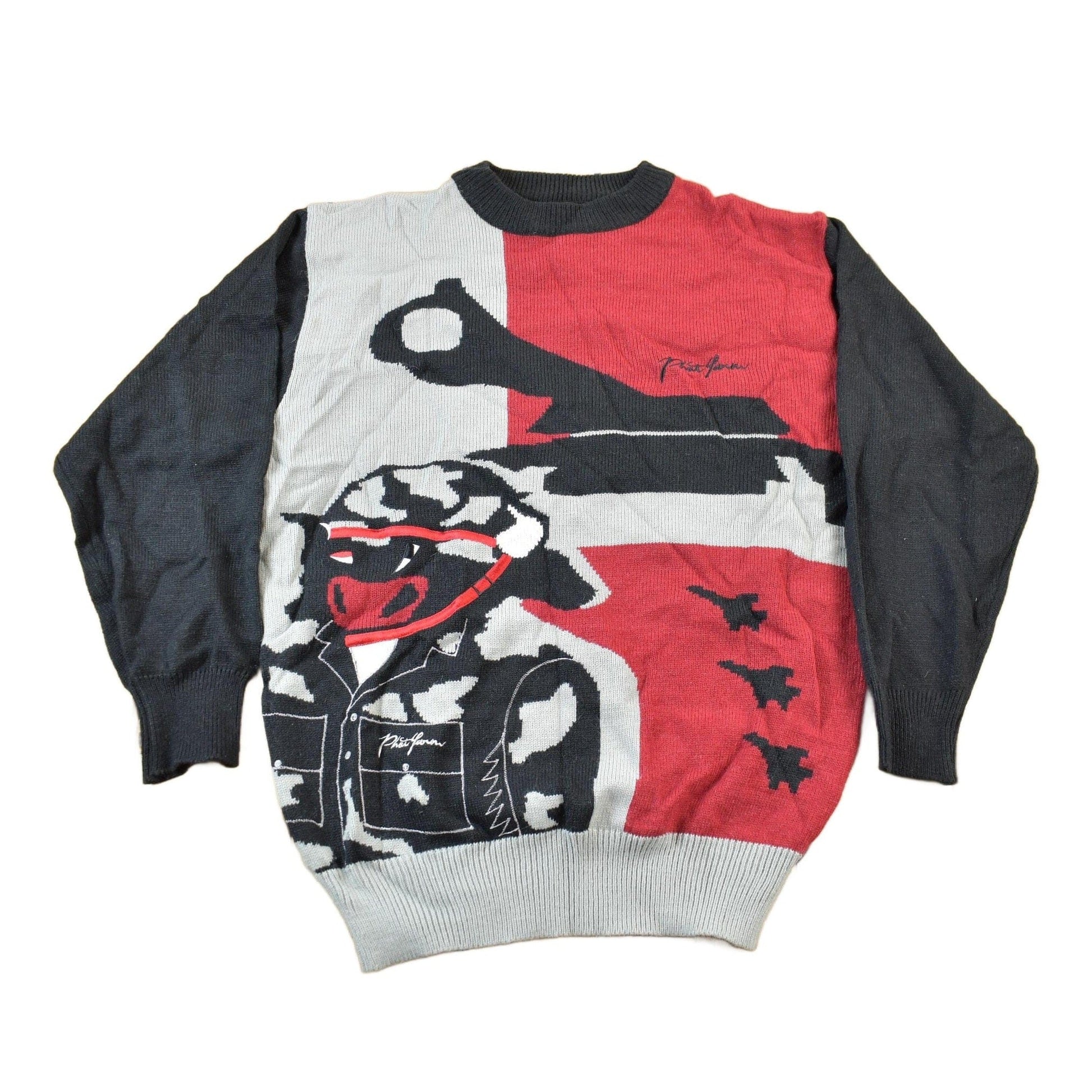 Vintage Deadstock Y2K Phat Farm Embroidered Military Cow Knit from propervintagecanada