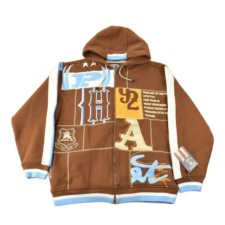 Vintage Deadstock Y2K Phat Farm Embroidered Patchwork Hoodie from propervintagecanada