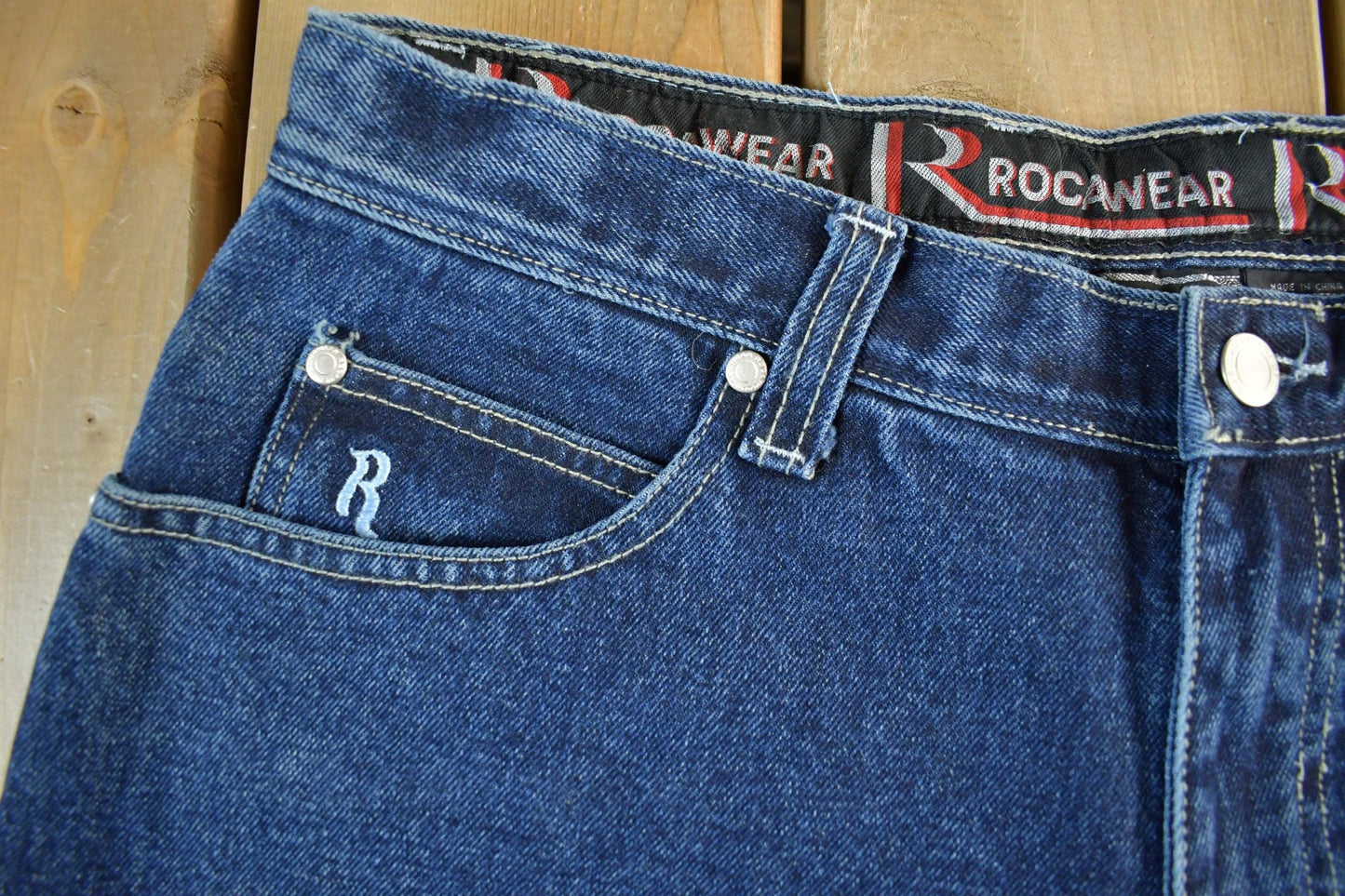 Vintage DEADSTOCK Y2K Rocawear Denim Shorts Men's 32 from propervintagecanada